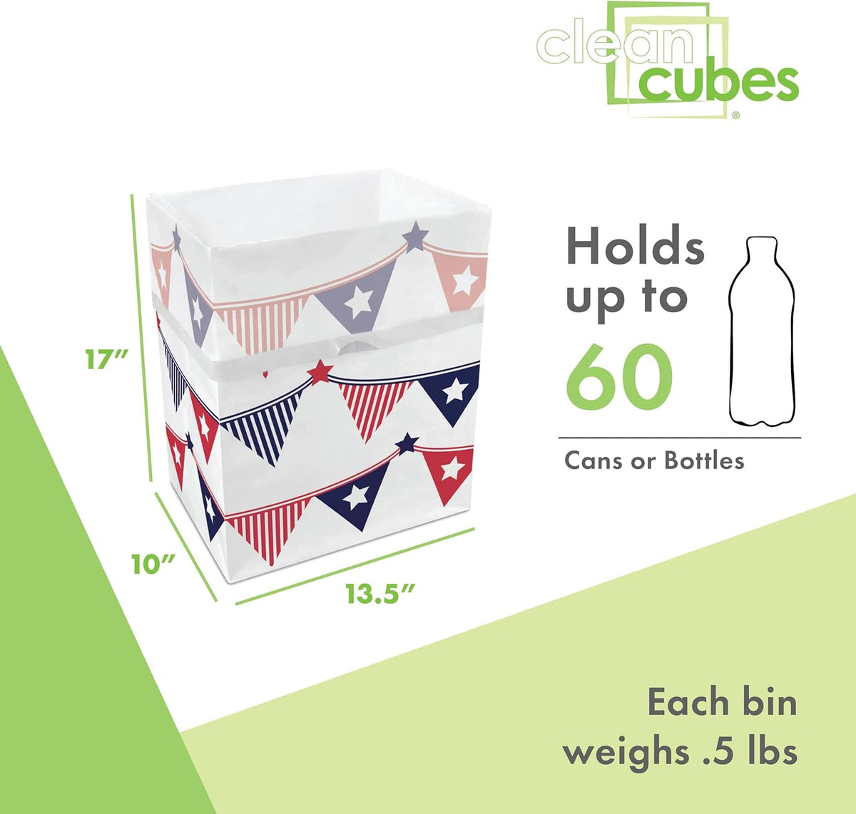 13 Gallon Disposable Pop-Up Trash Cans (3-Pack) with Fitted Bags – Foldable Garbage & Recycling