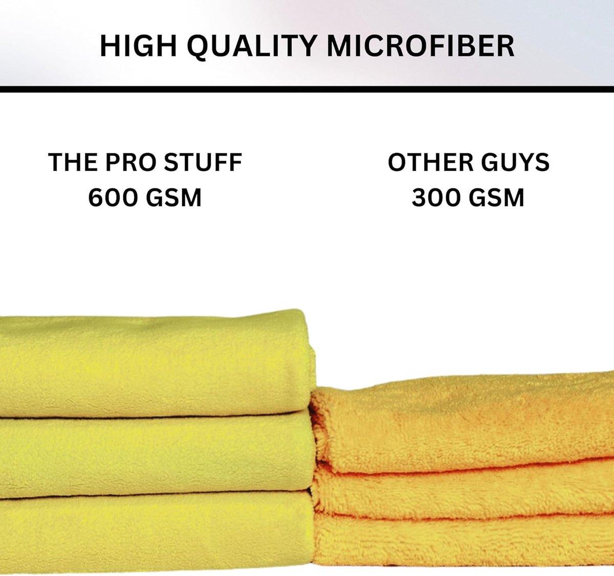 The Pro Stuff® Microfiber Towels for Cars, 600 GSM, Super Soft Drying Towels for Cars, Dual-Sided