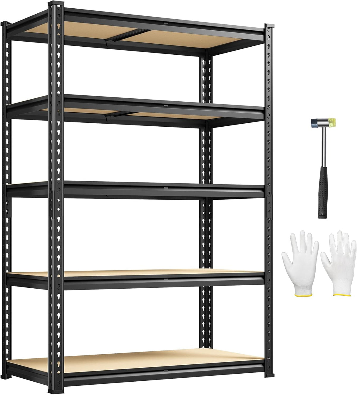 1980LBS Storage Shelves, 5-Tier Adjustable Pantry Shelves, Metal Shelving Unit for Kitchen, Pantry