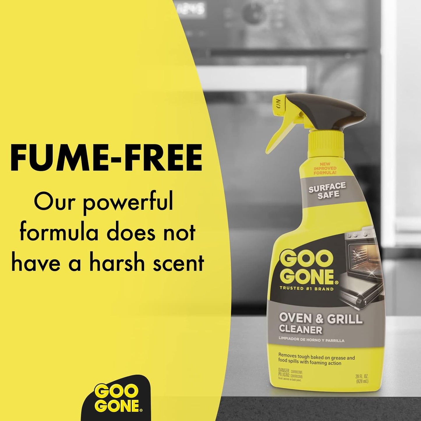 Goo Gone Oven and Grill Cleaner - 28 Ounce - Removes Tough Baked On Grease and Food Spills Surface