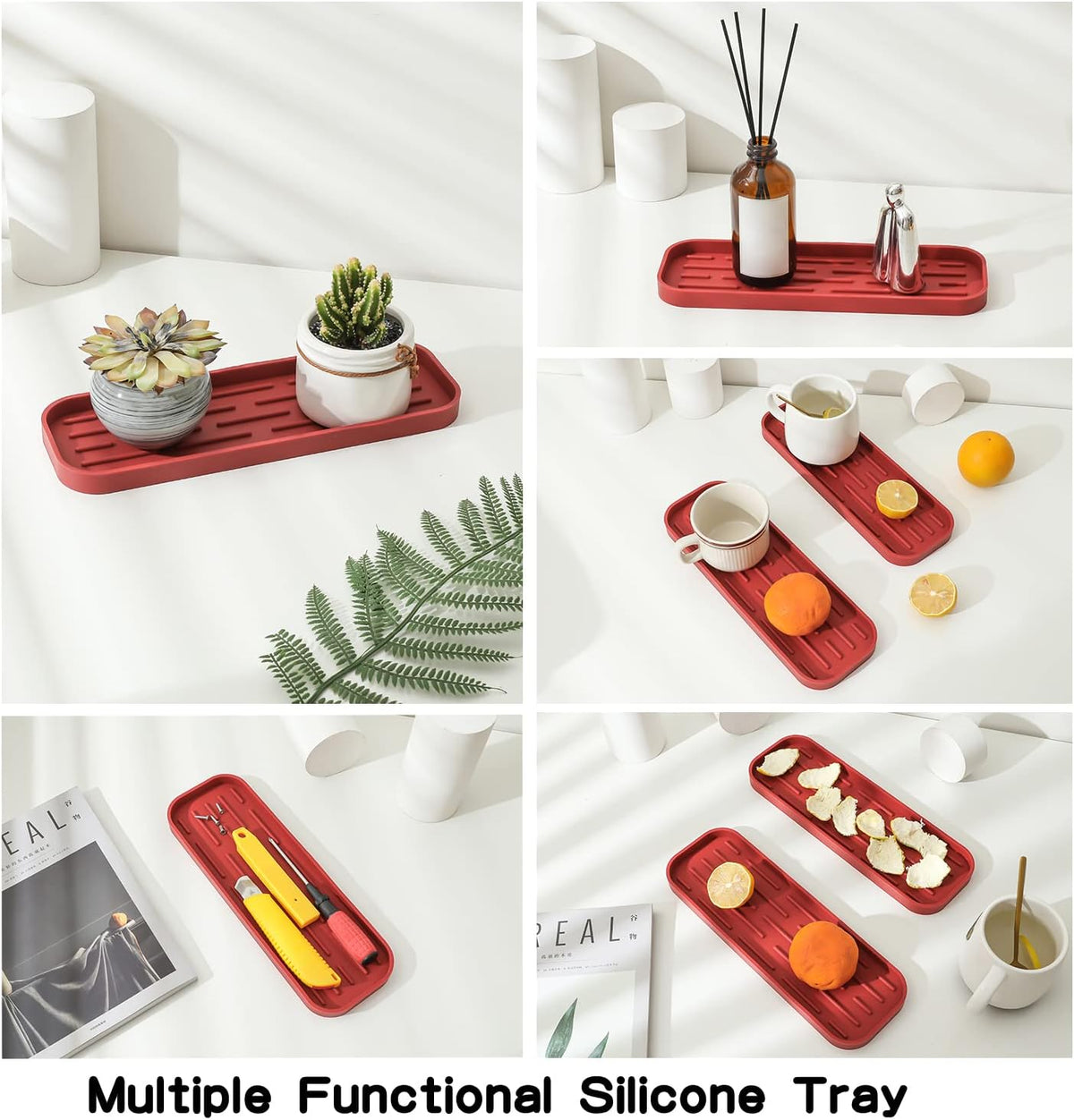 Silicone Kitchen Sink Organizer Tray for Multiple Usage,Eco-Friendly Sponges Holder for Kitchen