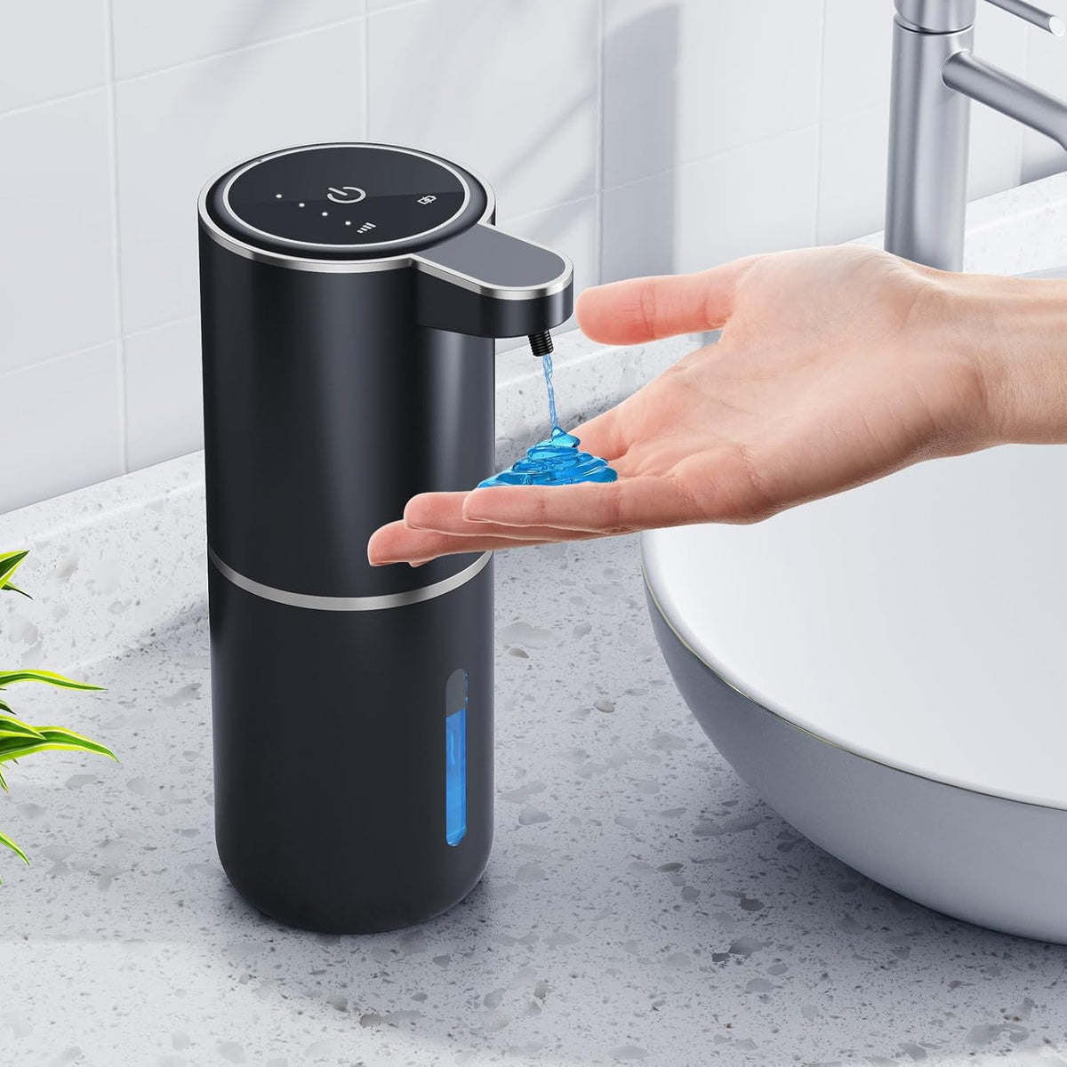 Automatic Liquid Soap Dispenser, 12.8oz/380ml Wall Mount Touchless Soap Dispenser with Sensor