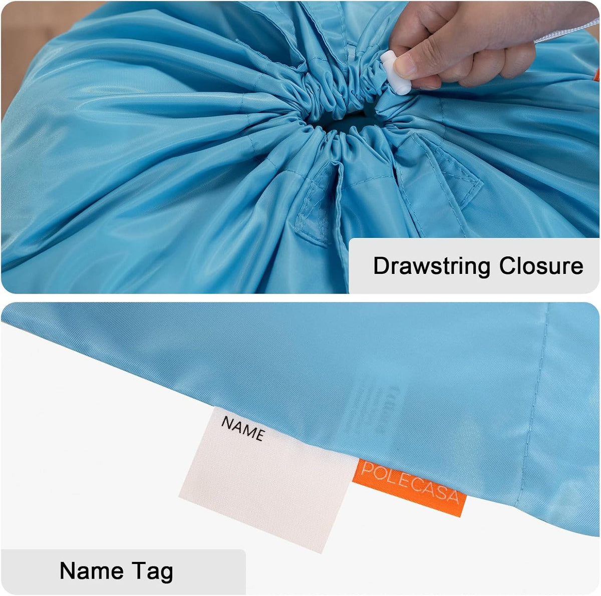 Polecasa Heavy Duty Large Laundry Bag with 130gsm Tear Resistant Fabric and Handles, Easy to Carry