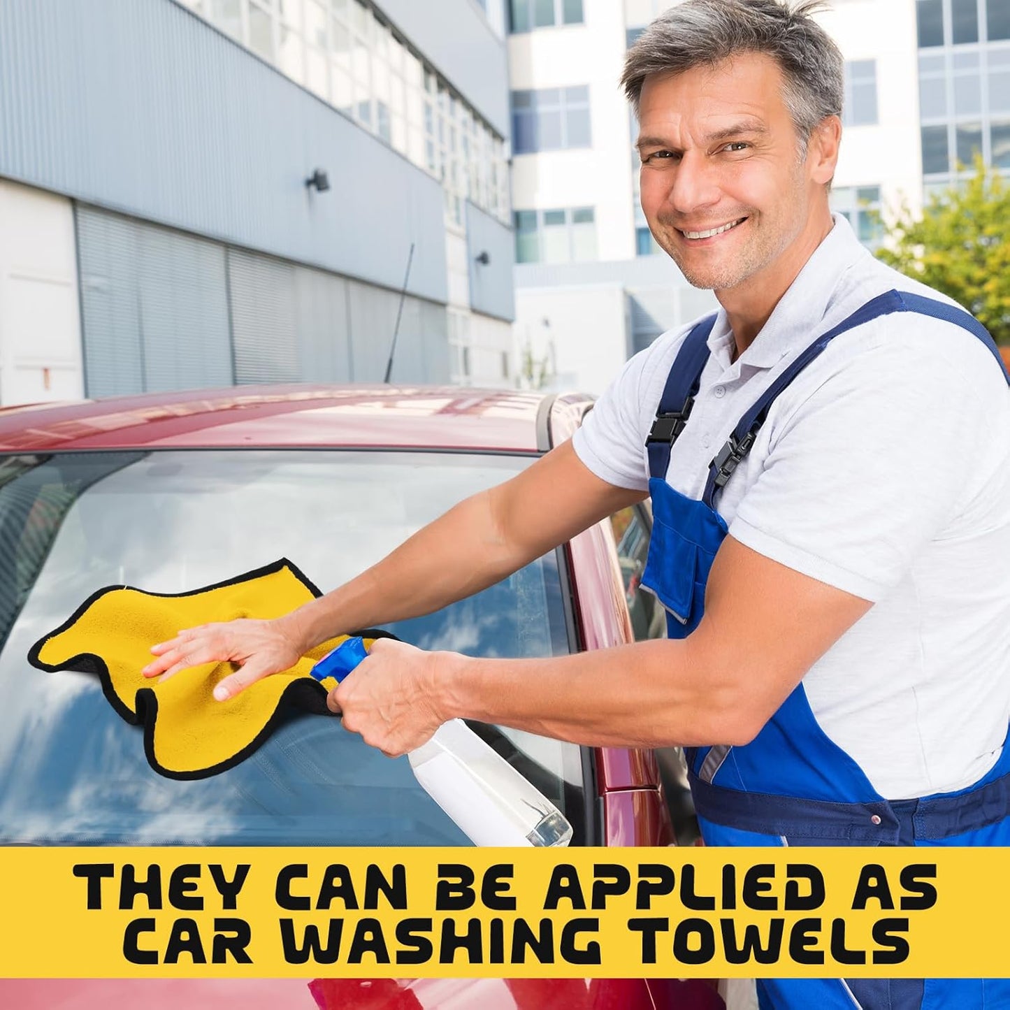 Tallew 50 Pcs Microfiber Towels 16 Inch x 16 Inch Microfiber Cloth Car Drying Towels for Cars
