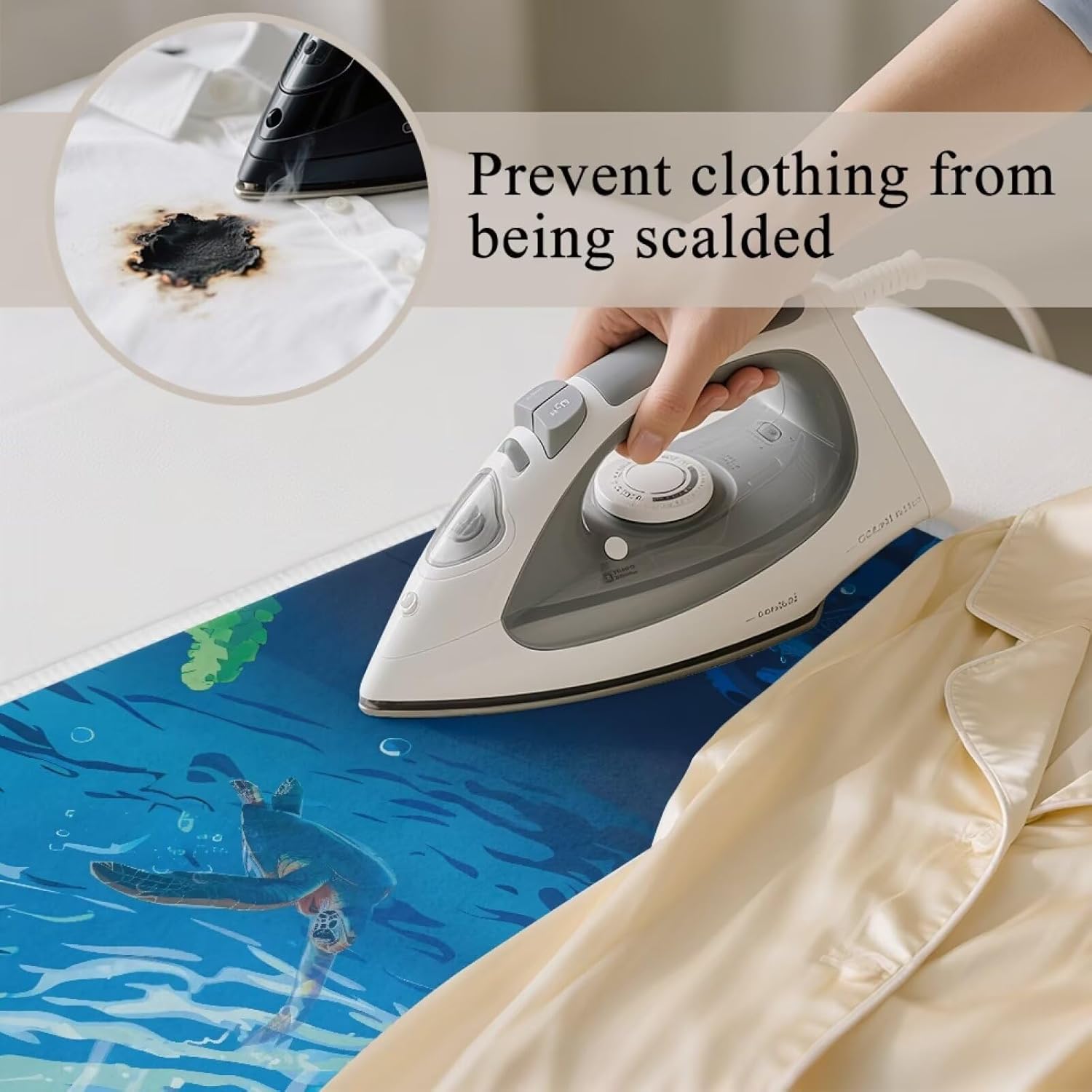 Ironing Mat Portable Iron Pad Magnetic Cover and Padding for Top of Washer, Dryer, Tabletop