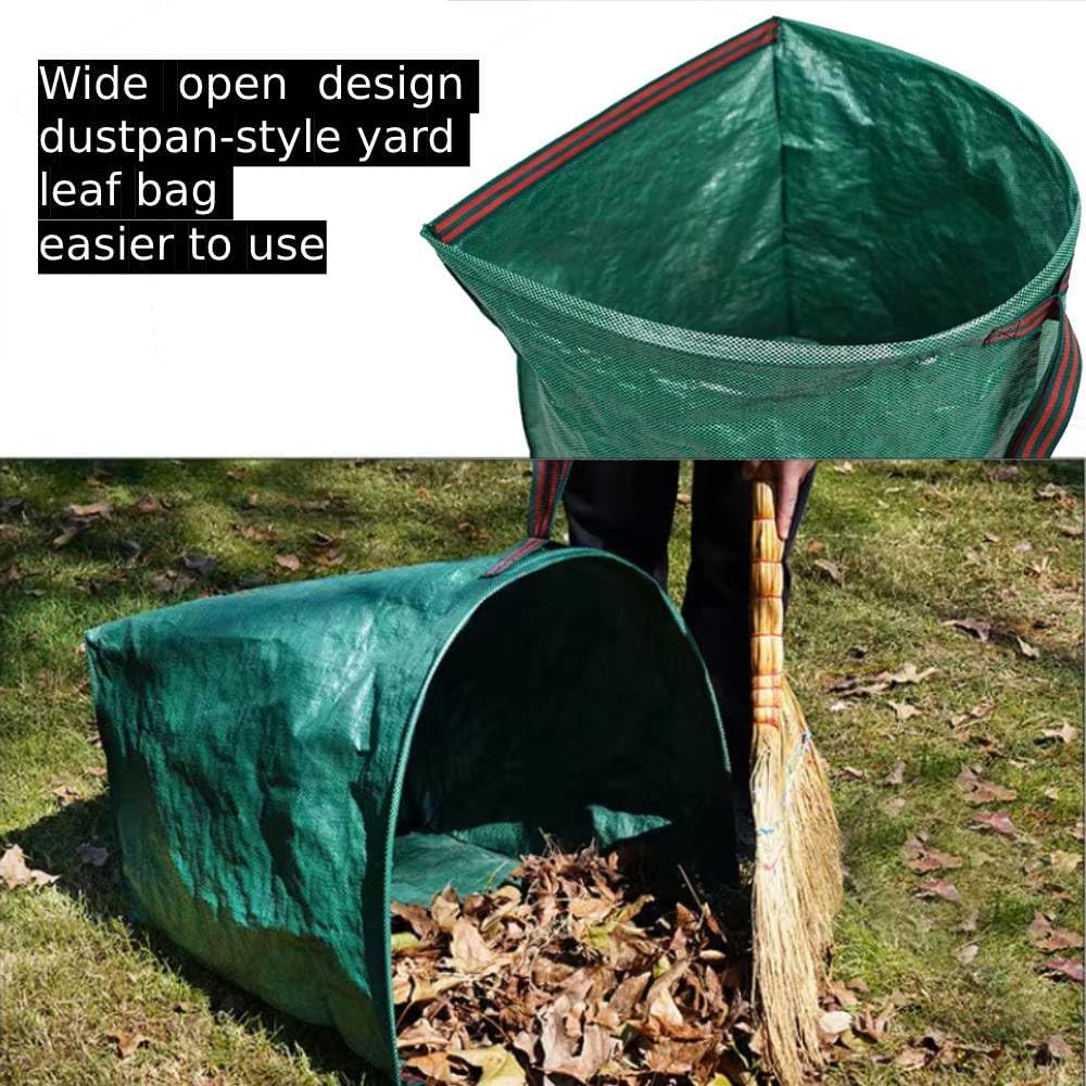 72 Gallon Garden Bags for Debris,2-Pack Yard Waste Bags,Large Dustpan-Type Lawn Bags with Gardening