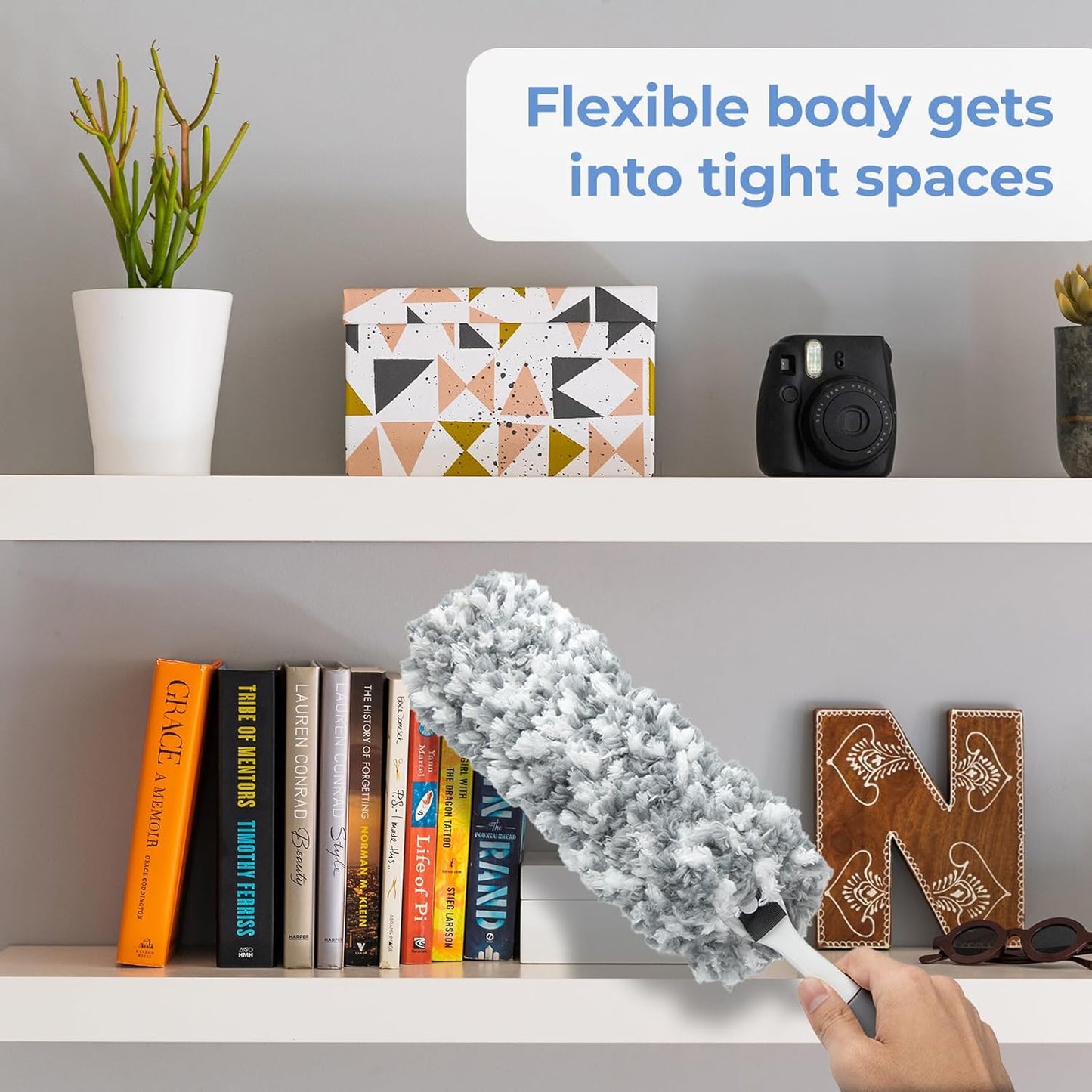 Microfiber Duster with an Extra Washable and Reusable Duster Head, Microfiber Dusters for Household