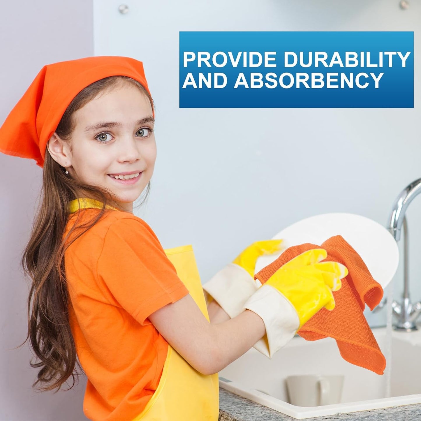 Tenare 100 Pack 12'' x 12'' Microfiber Cleaning Cloths Reusable Cleaning Rags Bulk Microfiber
