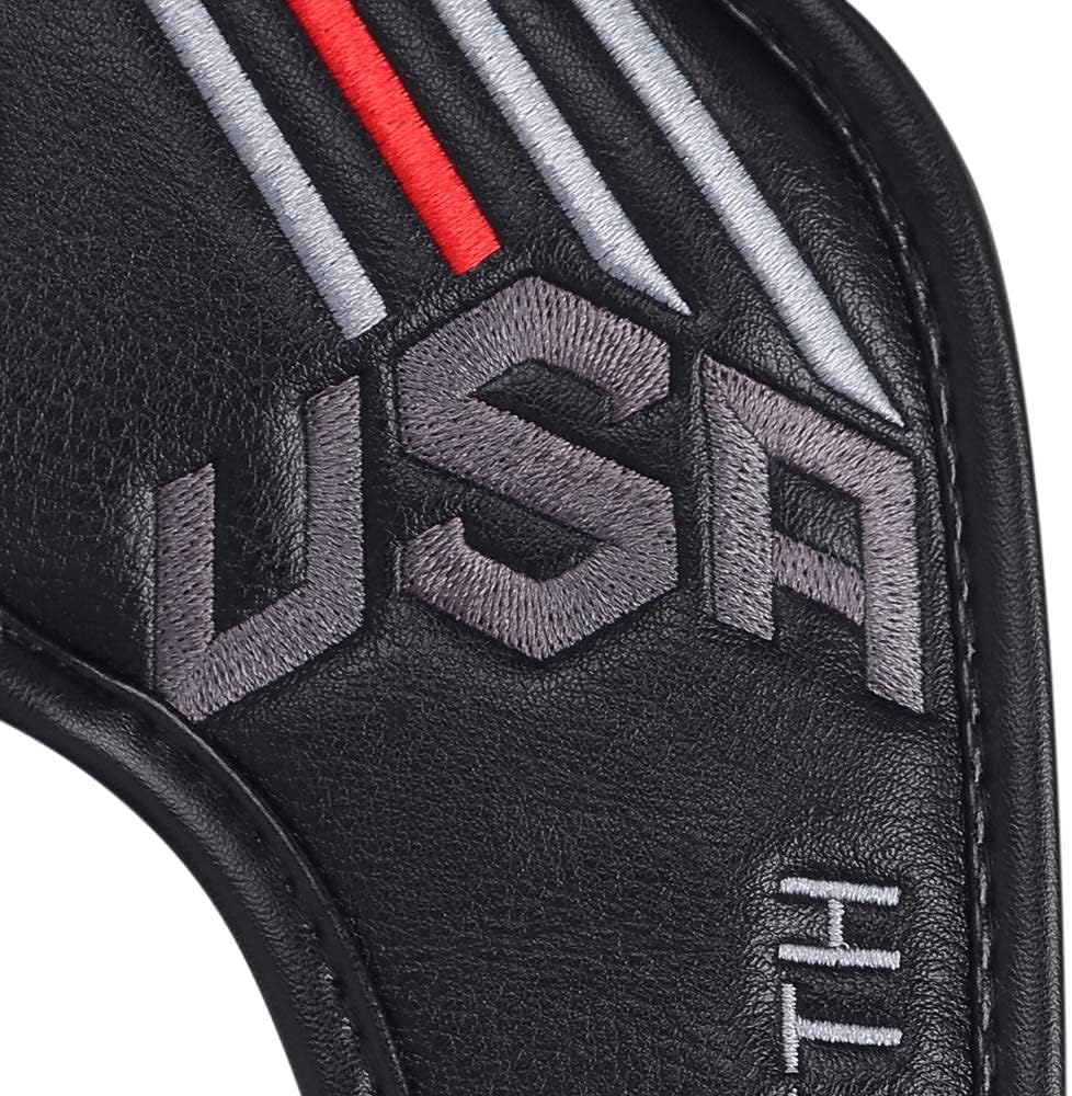 Big Teeth Golf Cover USA Stripe and Star Headcover Covers, Driver Fairway Wood Hybrid Headcovers
