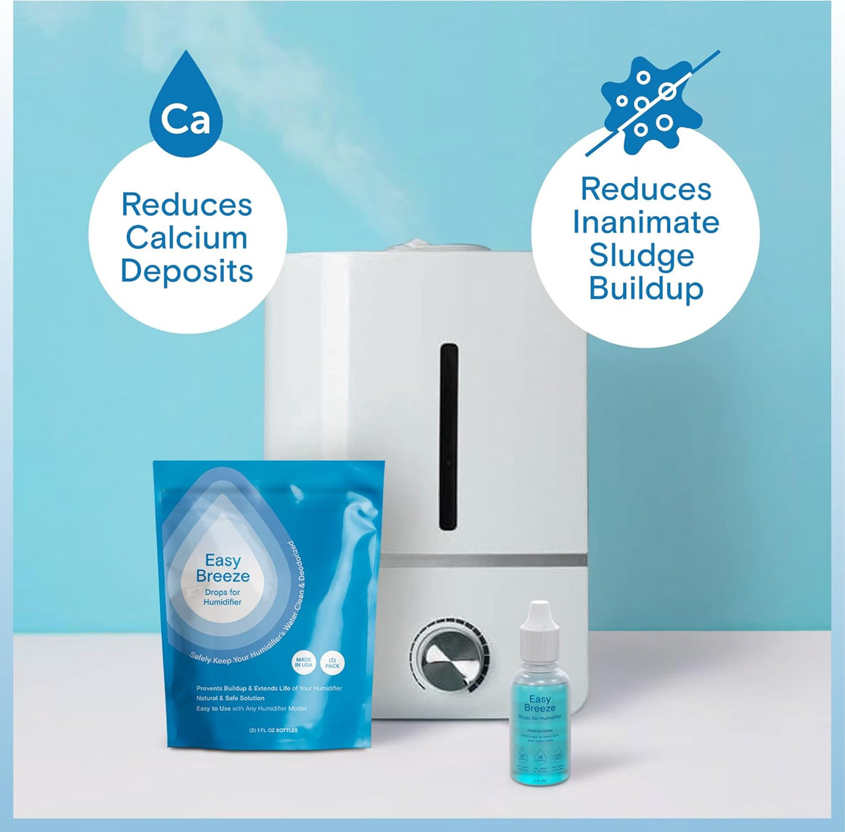 Humidifier Cleaner Drops for All Makes & Models - Made in USA Humidifier Treatment for Peak