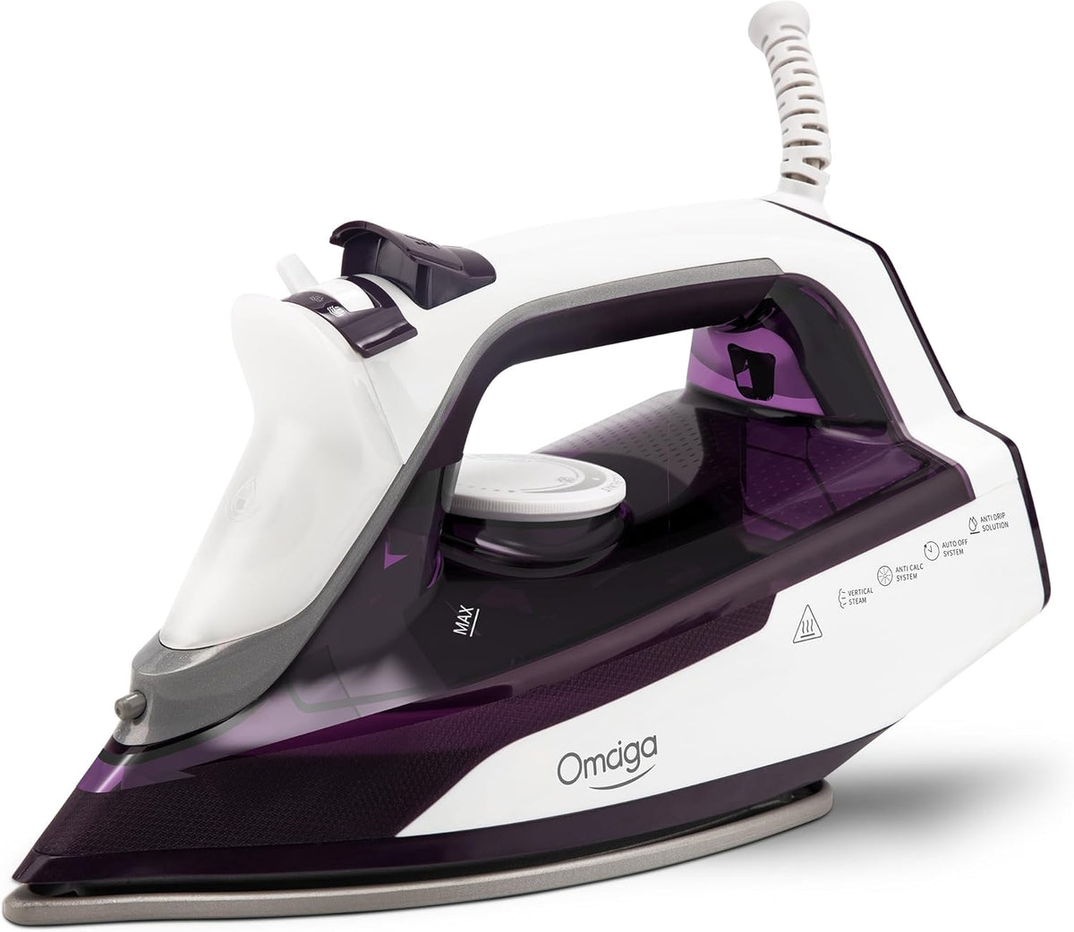 Steam Iron for Clothes - 1750W Iron with Upgrade Double-Layer Ceramic Soleplate, Burst of Steam