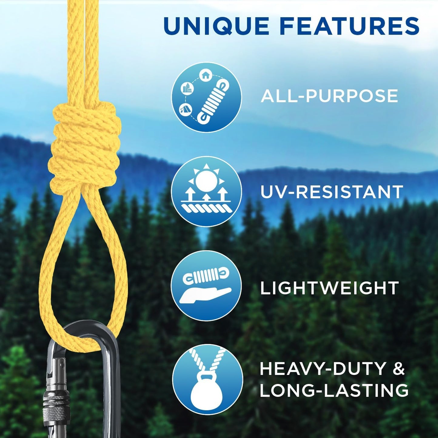 TECEUM Cotton Rope 3/16” (5 mm) – 50 FT – Strong All-Purpose Braided Rope – Natural Cotton – for