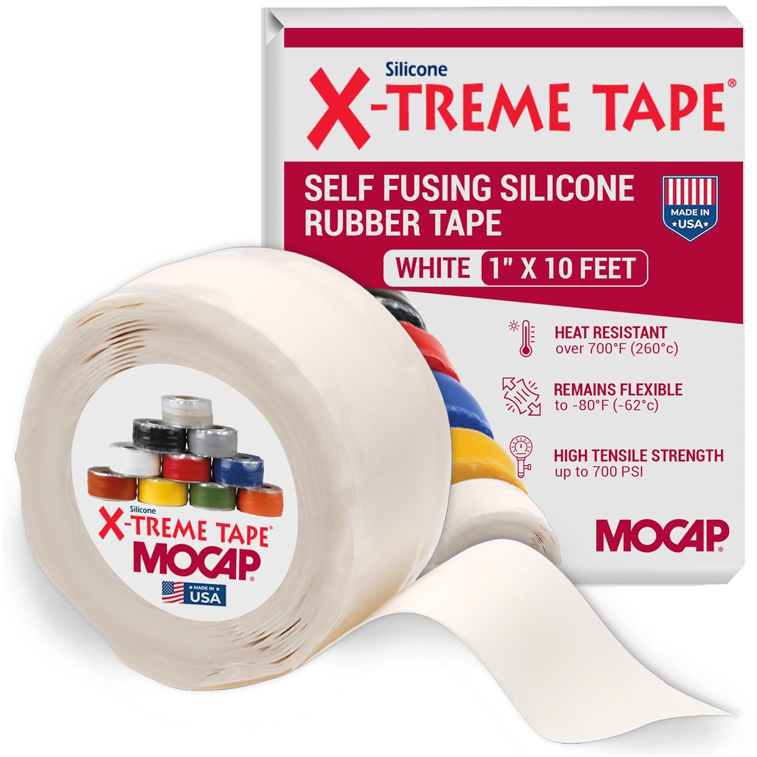 X-Treme Tape MOCAP Heavy Duty Electrical Tape, Self-Fusing Silicone Rubber, Waterproof & Insulating
