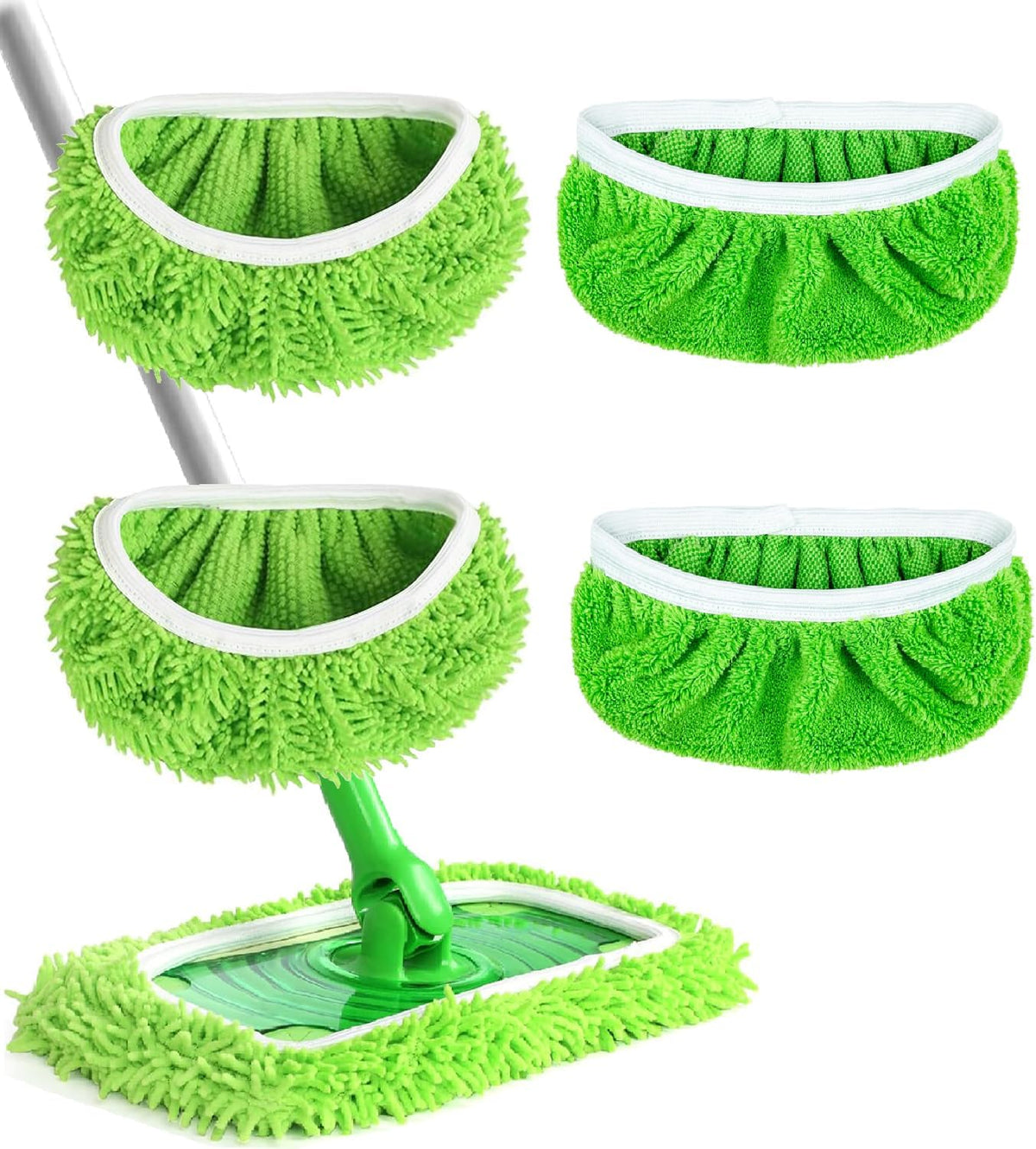 Reusable Microfiber Mop Pads Washable Wet Pads Compatible with Swiffer Sweeper Refills Pads for Wet