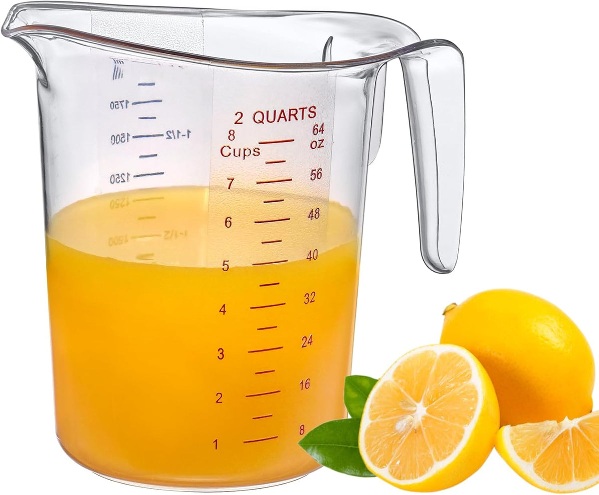Amazing Abby - Melissa - 64-Ounce Plastic Measuring Pitcher (1-Pack), 8-Cup (2-Quart) Food-Grade