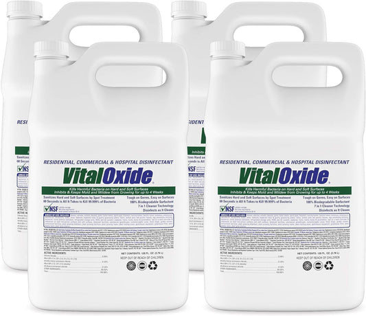 Vital Oxide Disinfectant, Deodorizer, Cleaner, Food-Contact Sanitizer, Virucide – (EPA registration