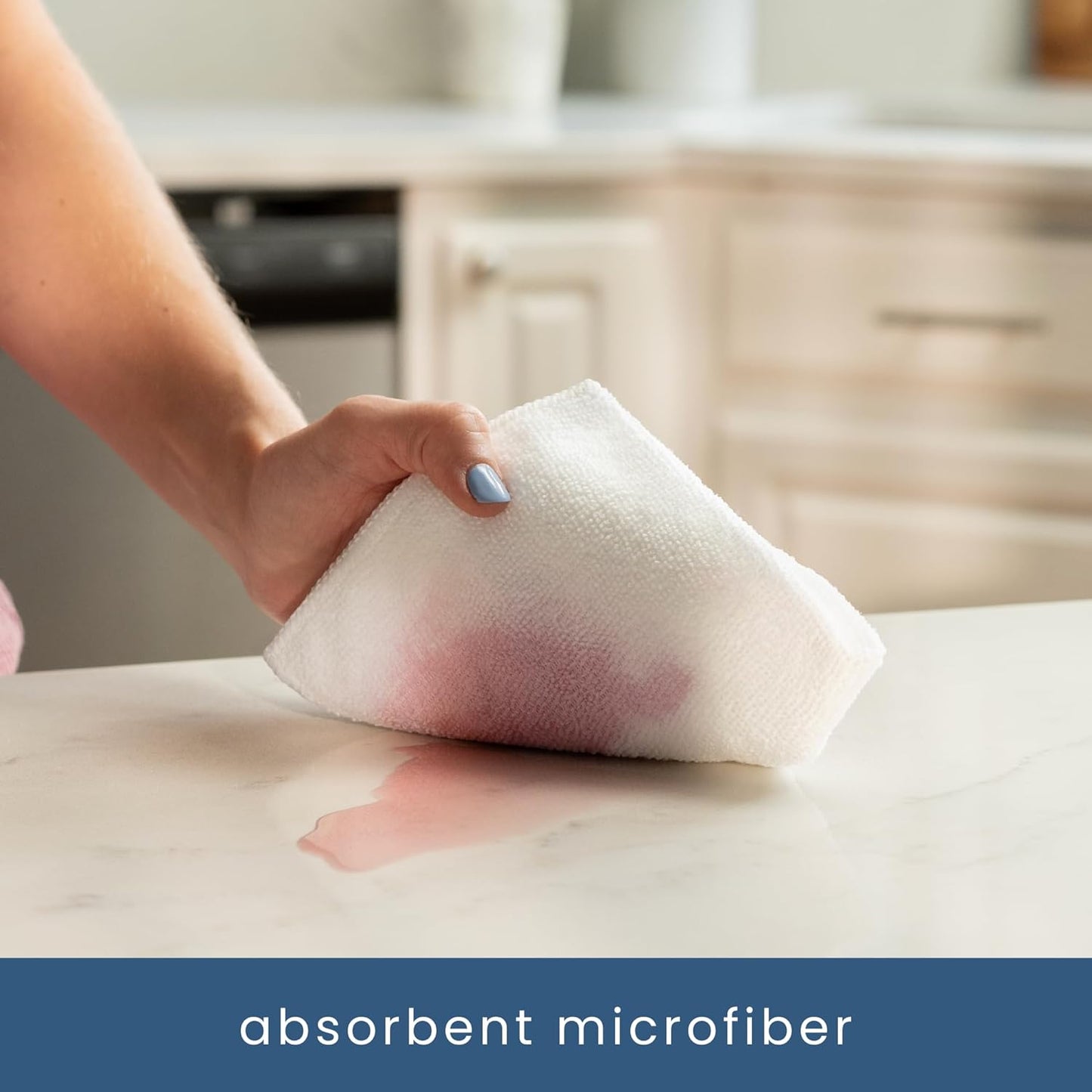 S&T INC. 50 Pack Microfiber Cleaning Cloth, Bulk Towels for Home, Reusable Microfiber Towels for