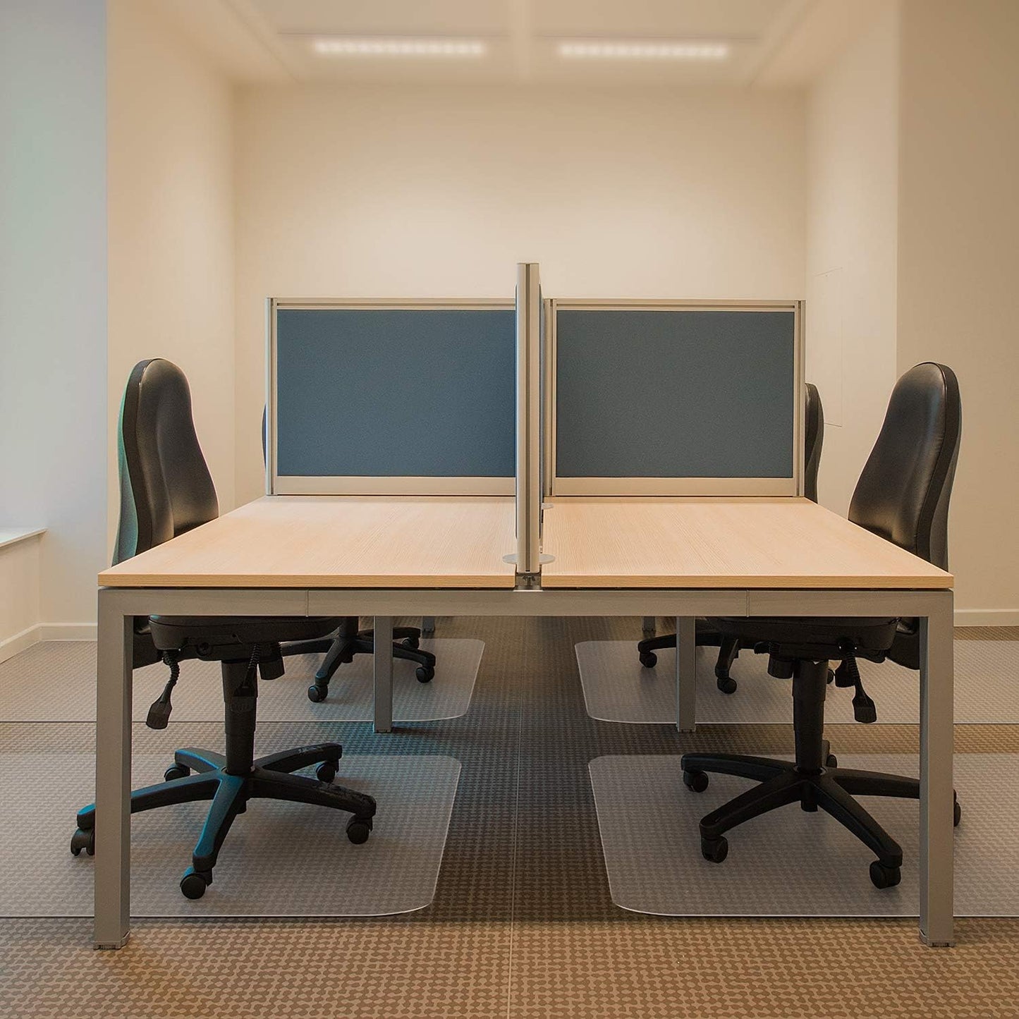 Kuyal Desk Chair Mat for Carpet, 51'' x 63'' Rectangle Transparent Mats for Chairs Good for Desks