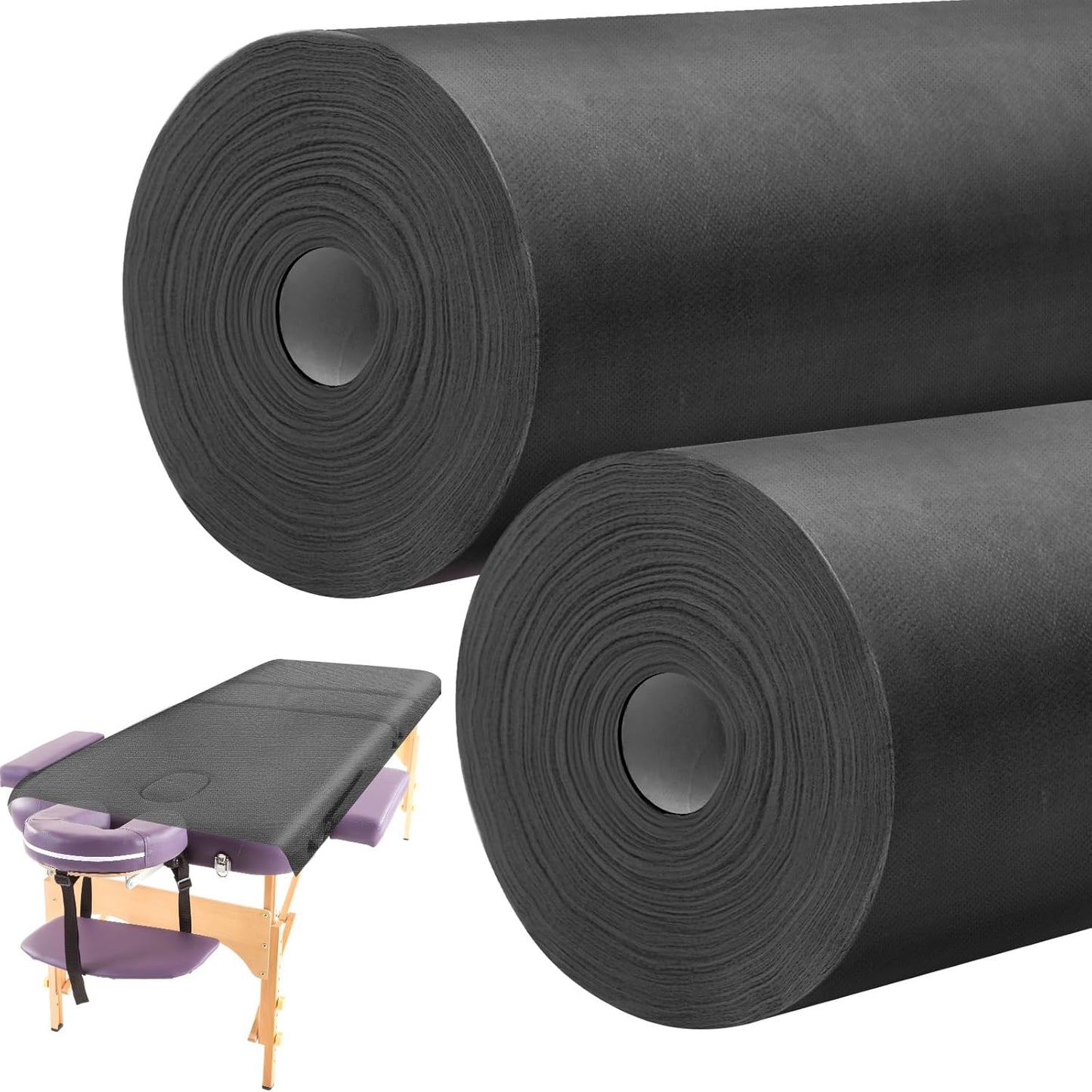 Tudomro 2 Roll Disposable Non Woven Bed Sheets 24 x 71 Inch Massage Table Paper Covers Non Woven