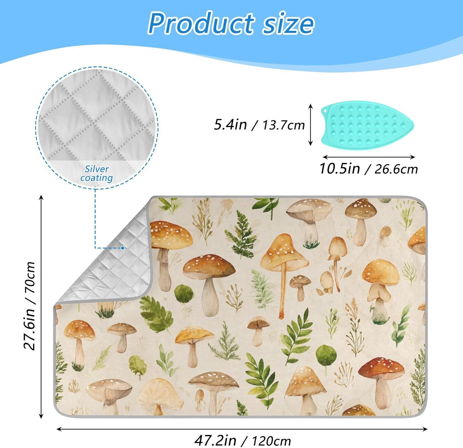 Ironing Mat Portable Ironing Pad Ironing Blanket for Table Top Heat Resistance Double-Side Using