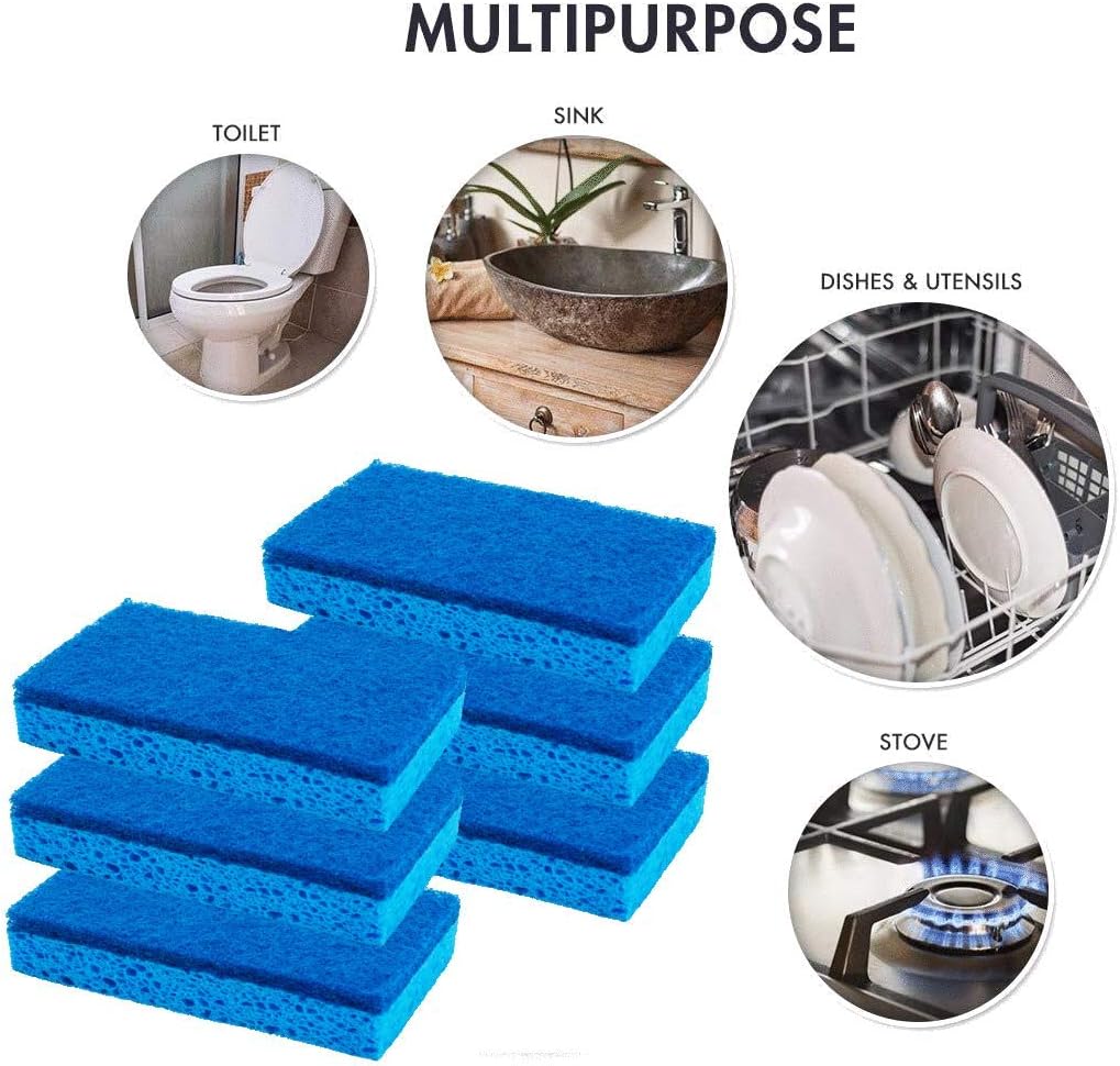Scrubit Non-Scratch Cleaning Scrub Sponges- Scrubbing Dish Sponge Ideal for Washing Kitchen,Dishes