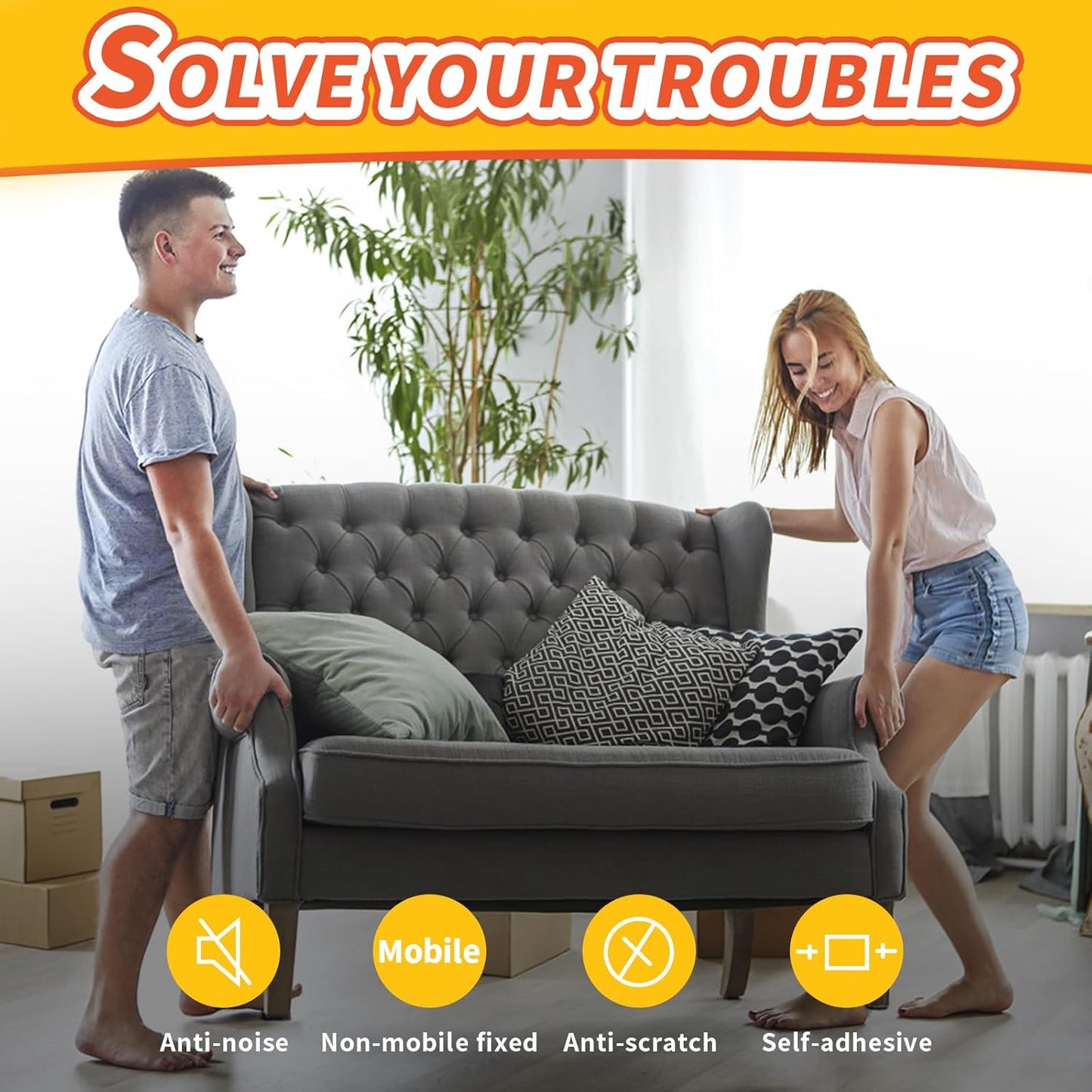 Felt Furniture Pads, Heavy Duty Felts Strip Roll with Adhesive Backing Felt Pads Furniture Feet