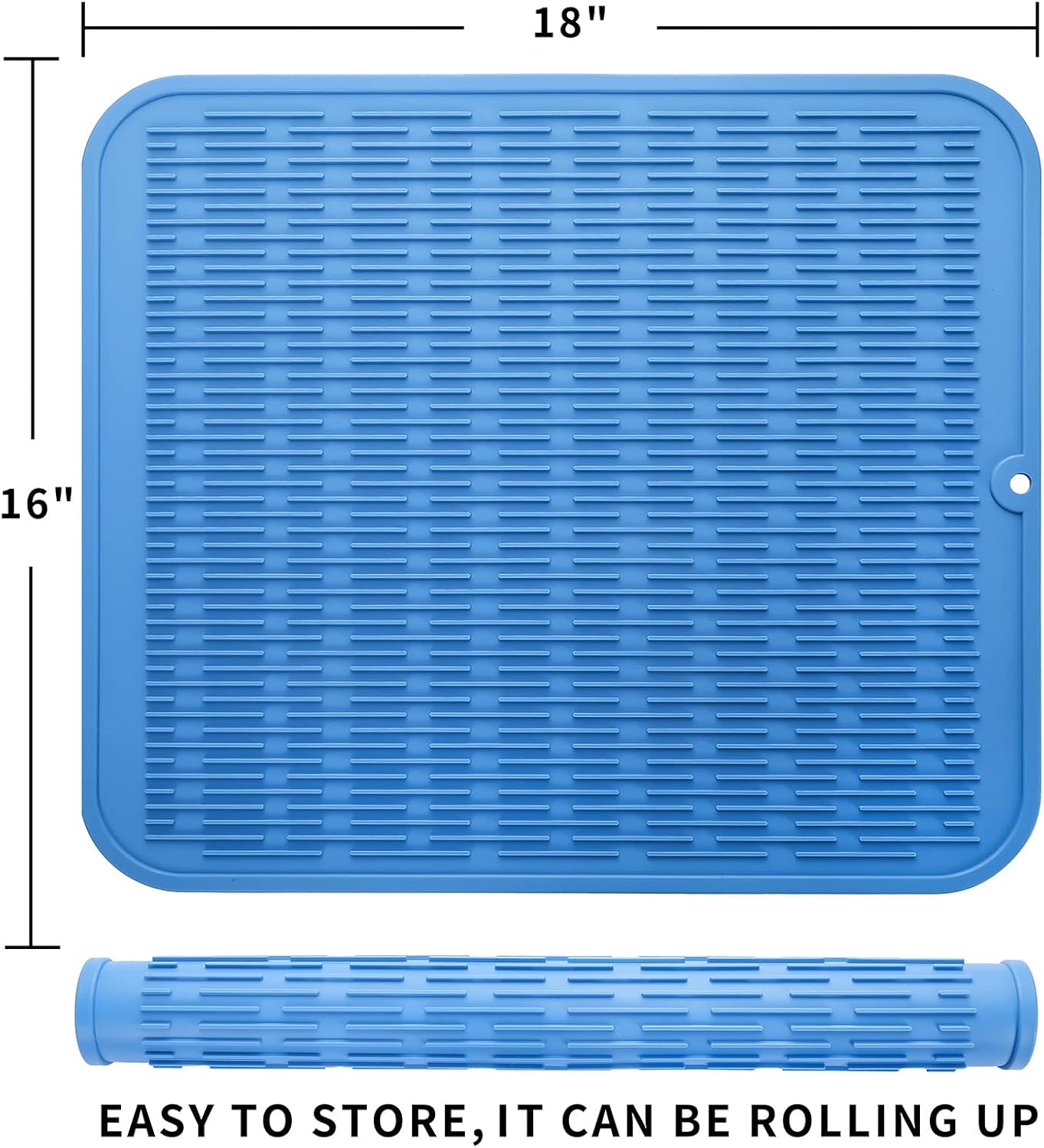 Silicone Dish Drying Mat for Multiple Usage,Easy clean,Eco-friendly,Heat-resistant Silicone Mat for