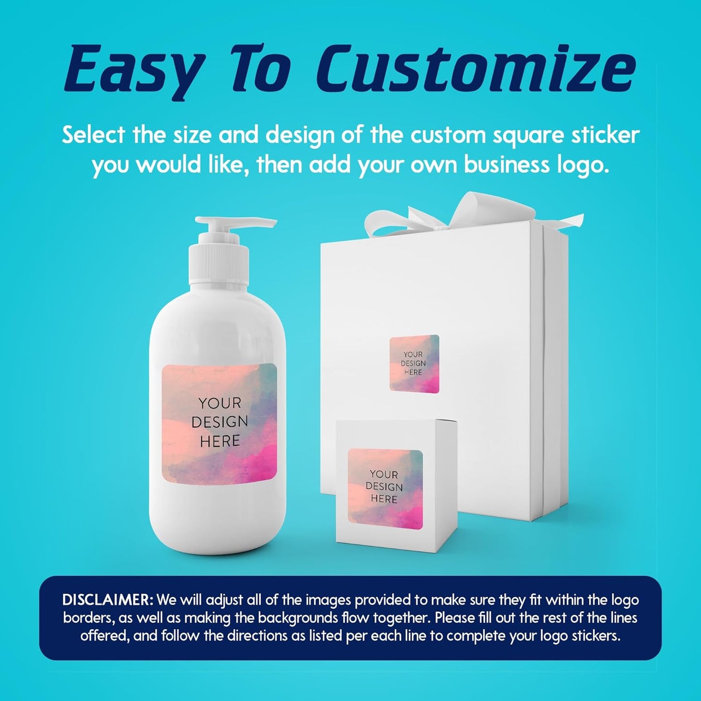 100 Custom Vinyl Stickers - Upload Your own Image, Text, Design, Logo - Personalized Logo Labels