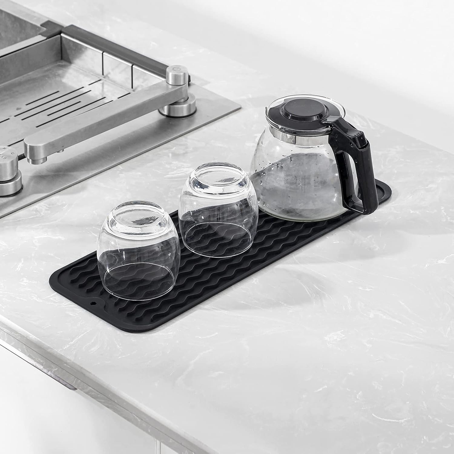 Silicone Dish Drying Mat for Multiple Usage,Easy clean,Eco-friendly,Heat-resistant Silicone Mat for