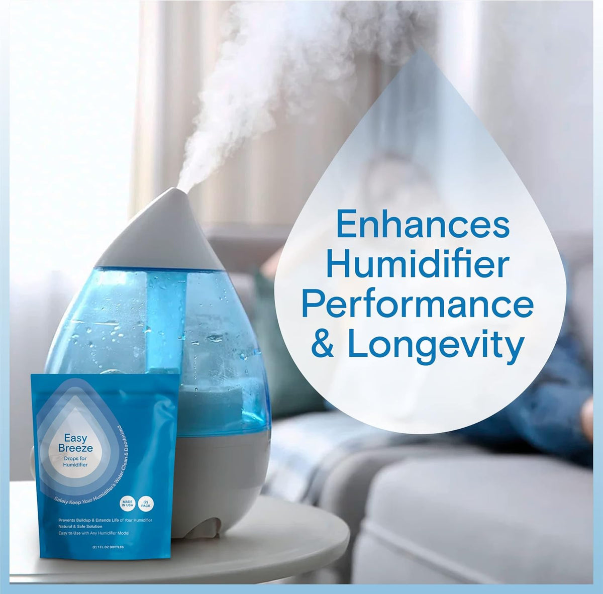 Humidifier Cleaner Drops for All Makes & Models - Made in USA Humidifier Treatment for Peak