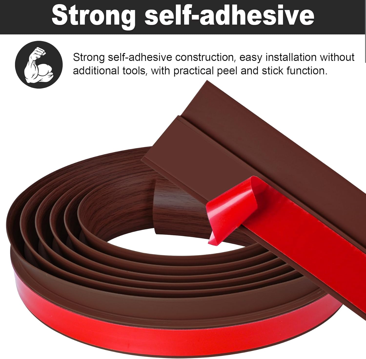 10Ft Carpet Floor Transition Strip, Self Adhesive Floor Edging Trim Strip for Doorway, PVC Floor