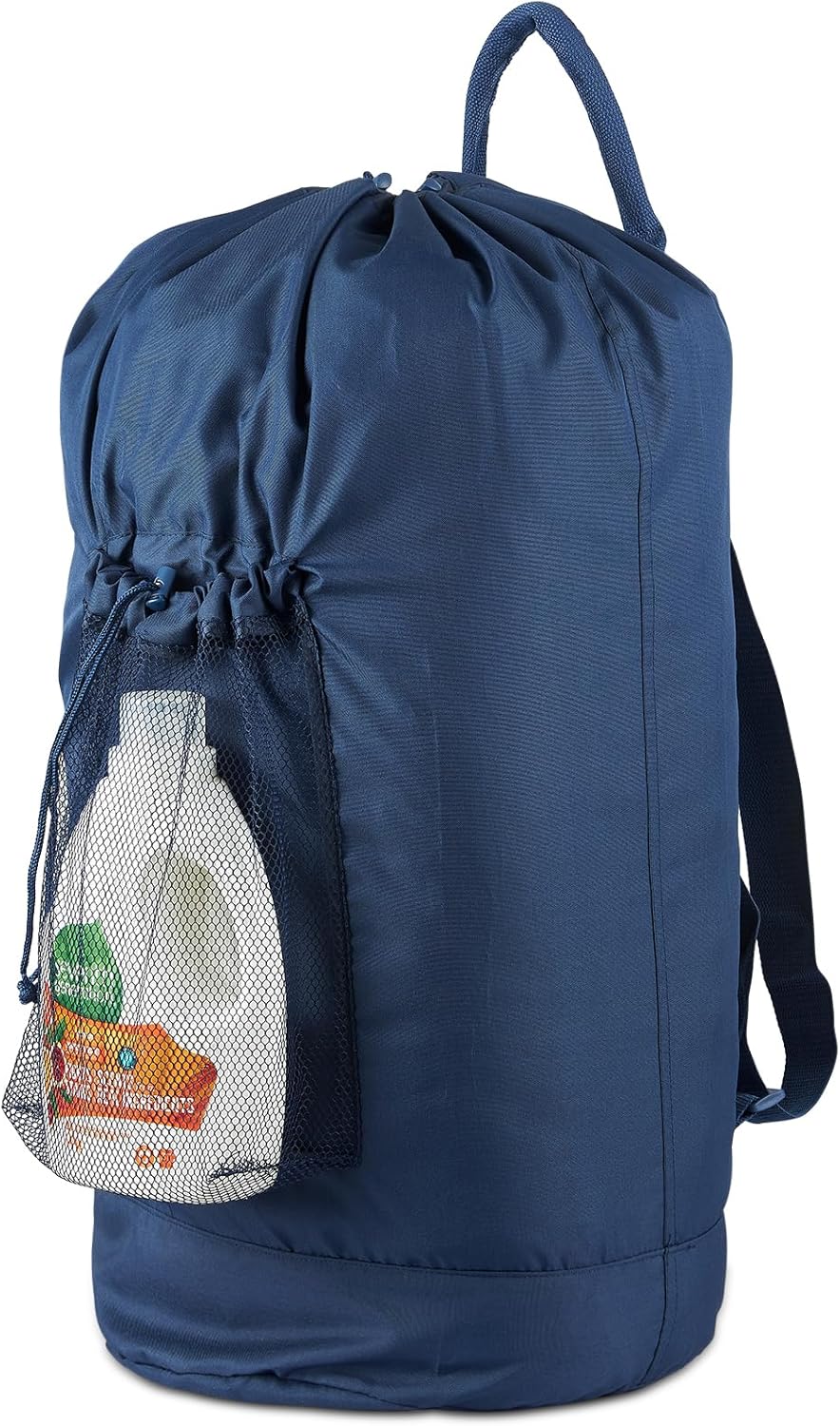 Laundry Bag Backpack with Detergent Holder and Adjustable Shoulder Straps, Clothes Laundry Backpack