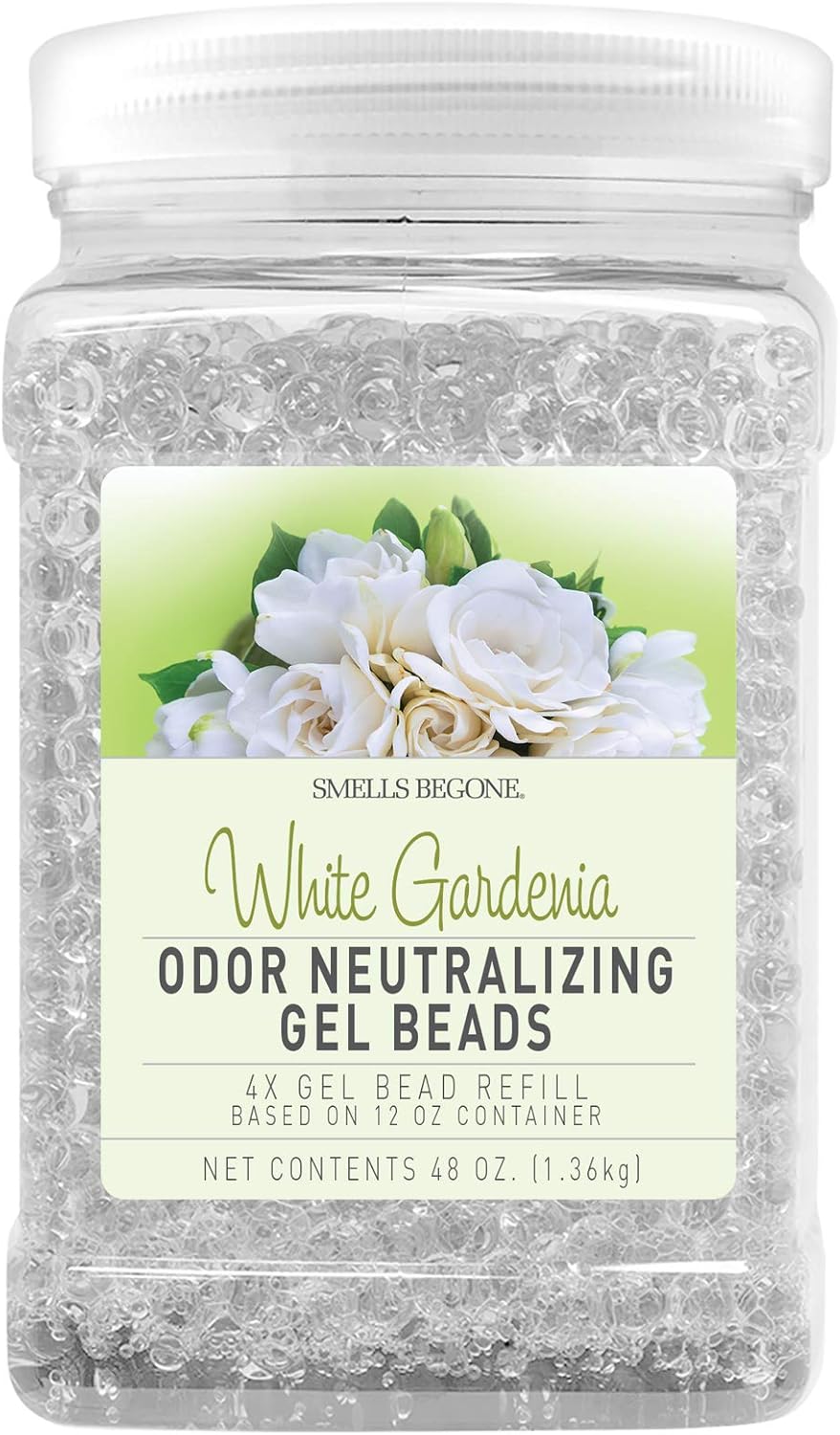 SMELLS BEGONE 48 oz Odor Eliminator Gel Bead Refill - Eliminates Odors from Bathrooms, Cars, Boats