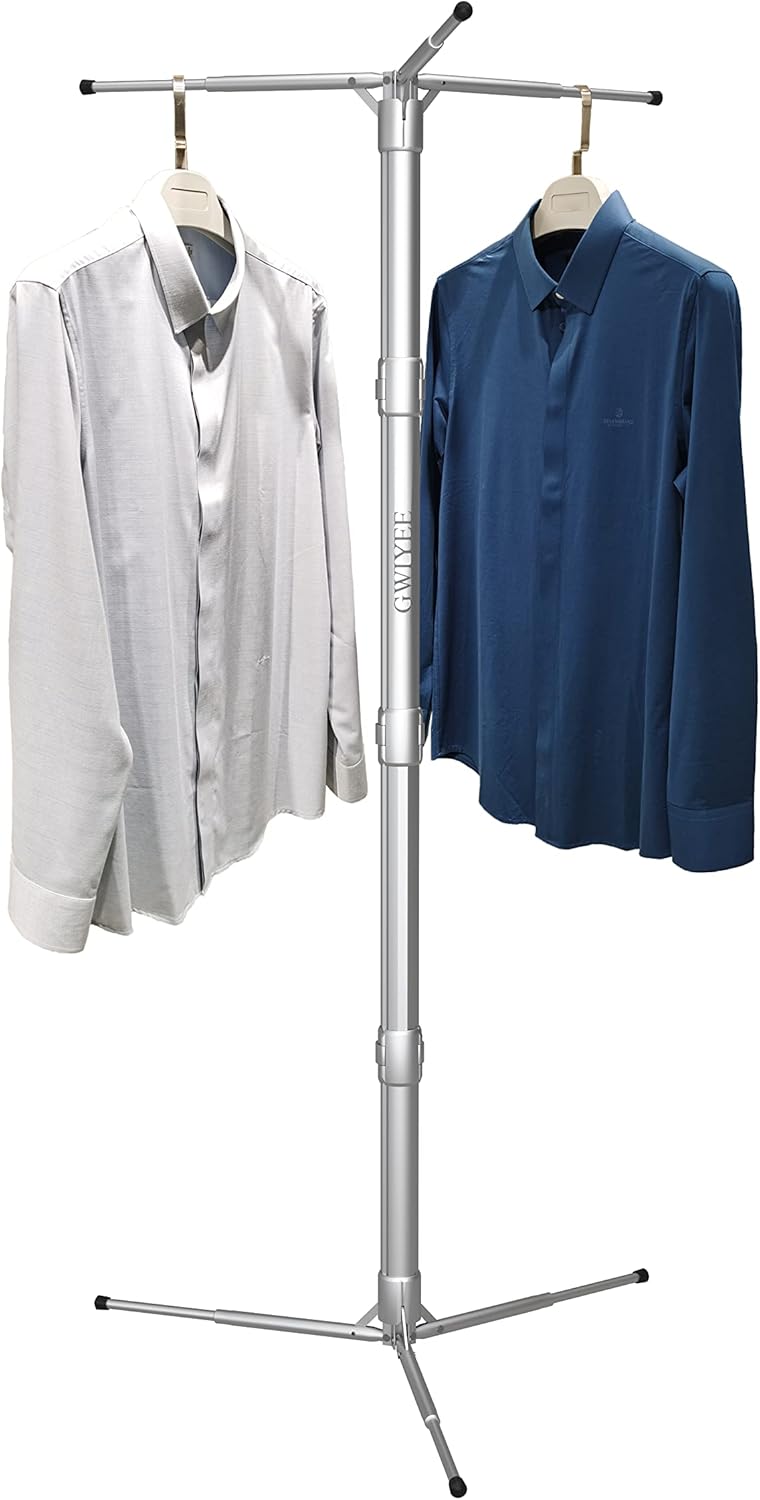 Aluminum Collapsible Clothing Rack, Porbatle Clothes Drying Rack, Laundry Drying Rack, Foldable