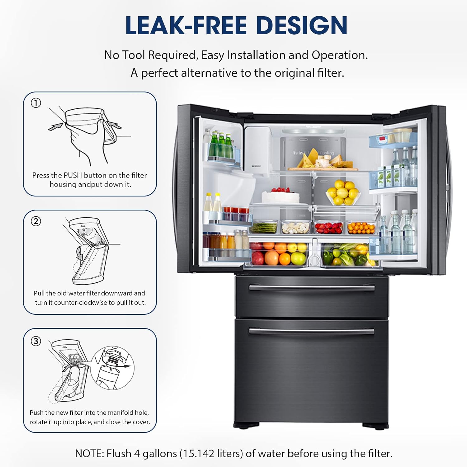 MARRIOTTO Water Filter LT1000PC Replacement for Refrigerator, Compatible with LT1000PC/PCS