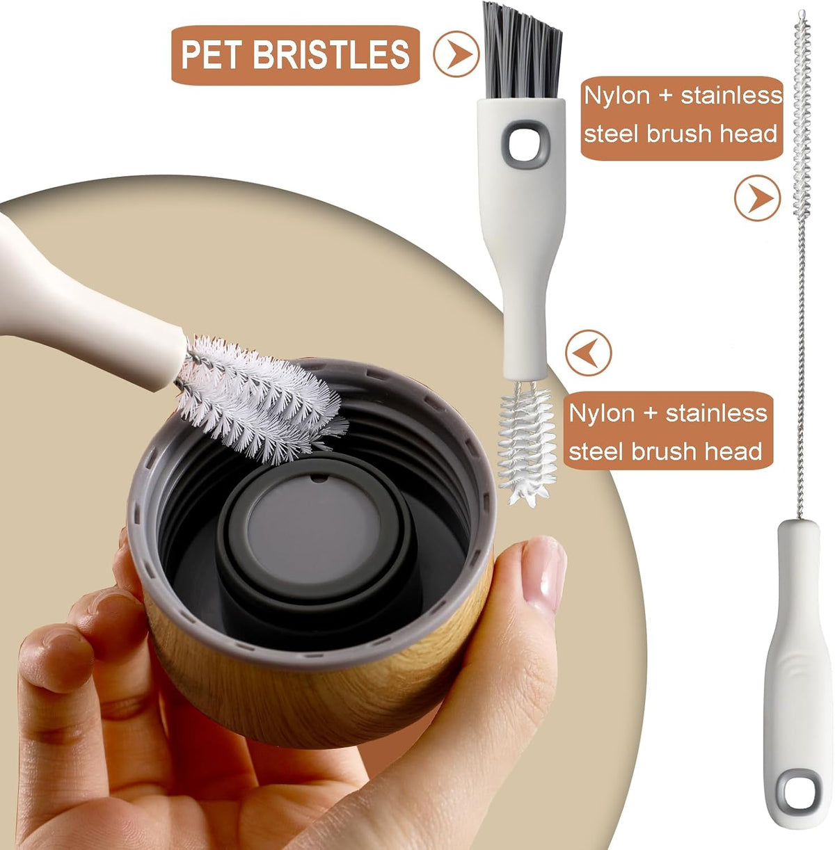 Cup Lid Cleaning Brush Set Multifunctional Bottle Cleaning Tools Portable Gap Cleaner Kit for Baby