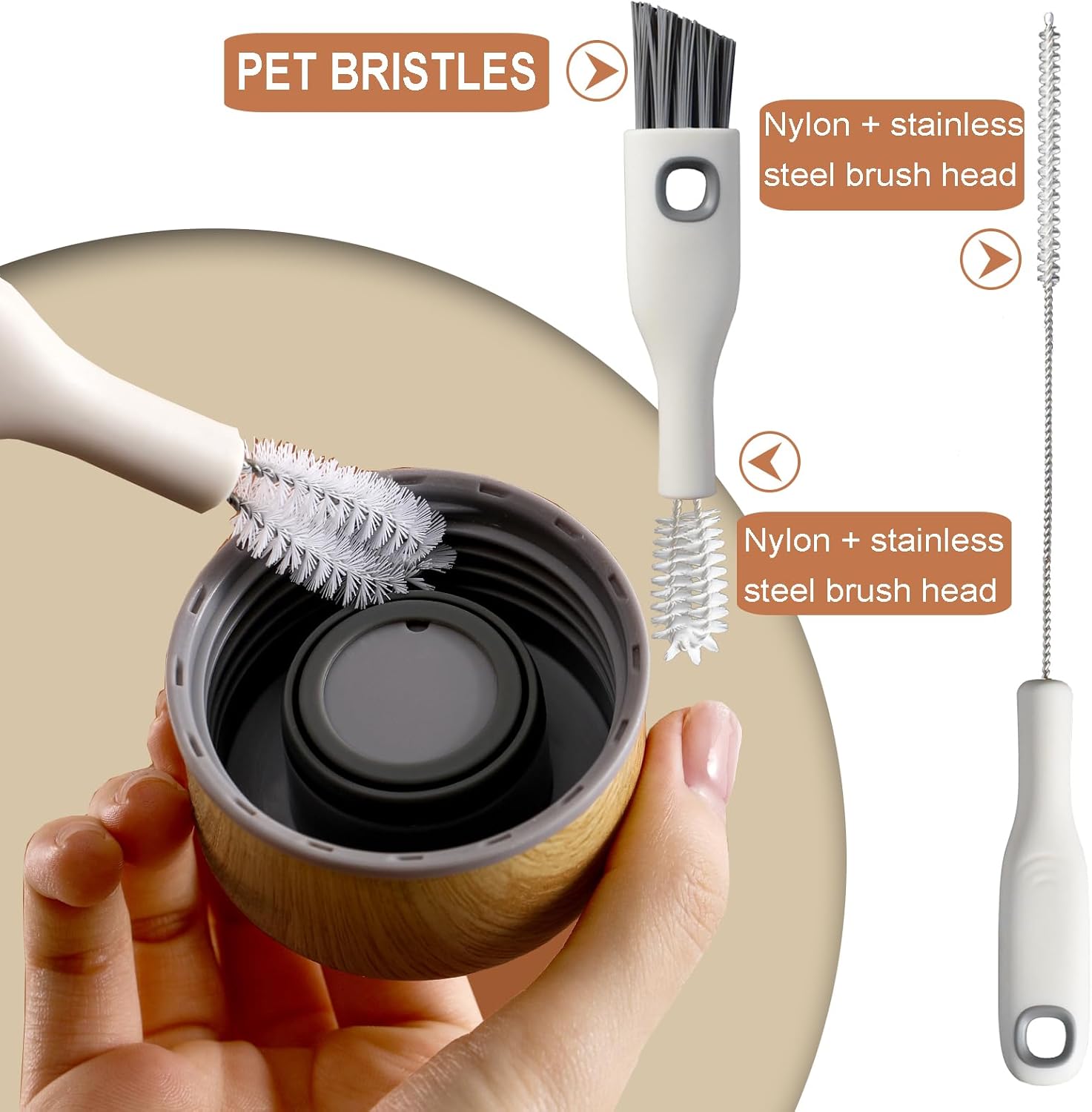 Cup Lid Cleaning Brush Set Multifunctional Bottle Cleaning Tools Portable Gap Cleaner Kit for Baby