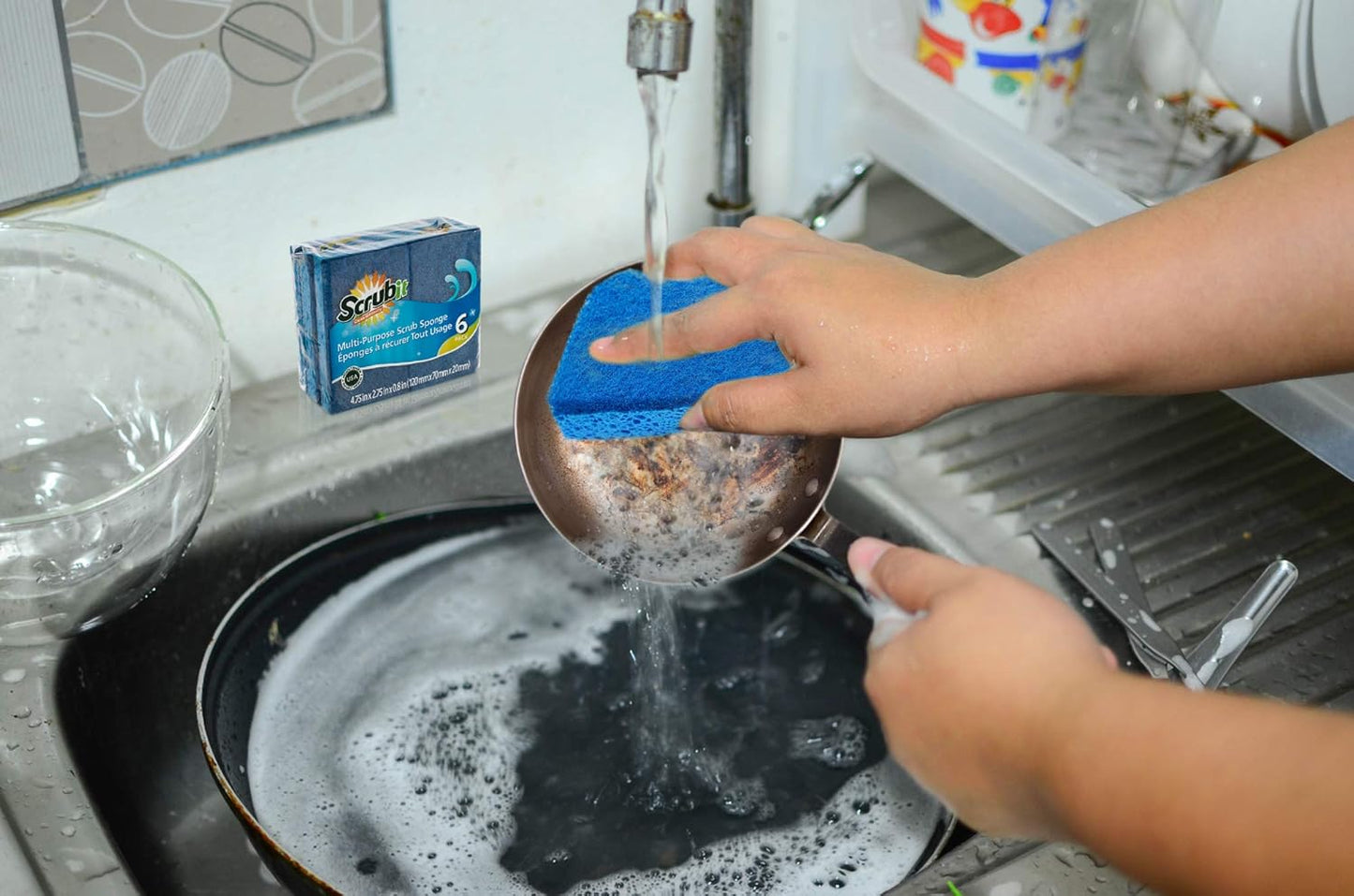 Scrubit Non-Scratch Cleaning Scrub Sponges- Scrubbing Dish Sponge Ideal for Washing Kitchen,Dishes