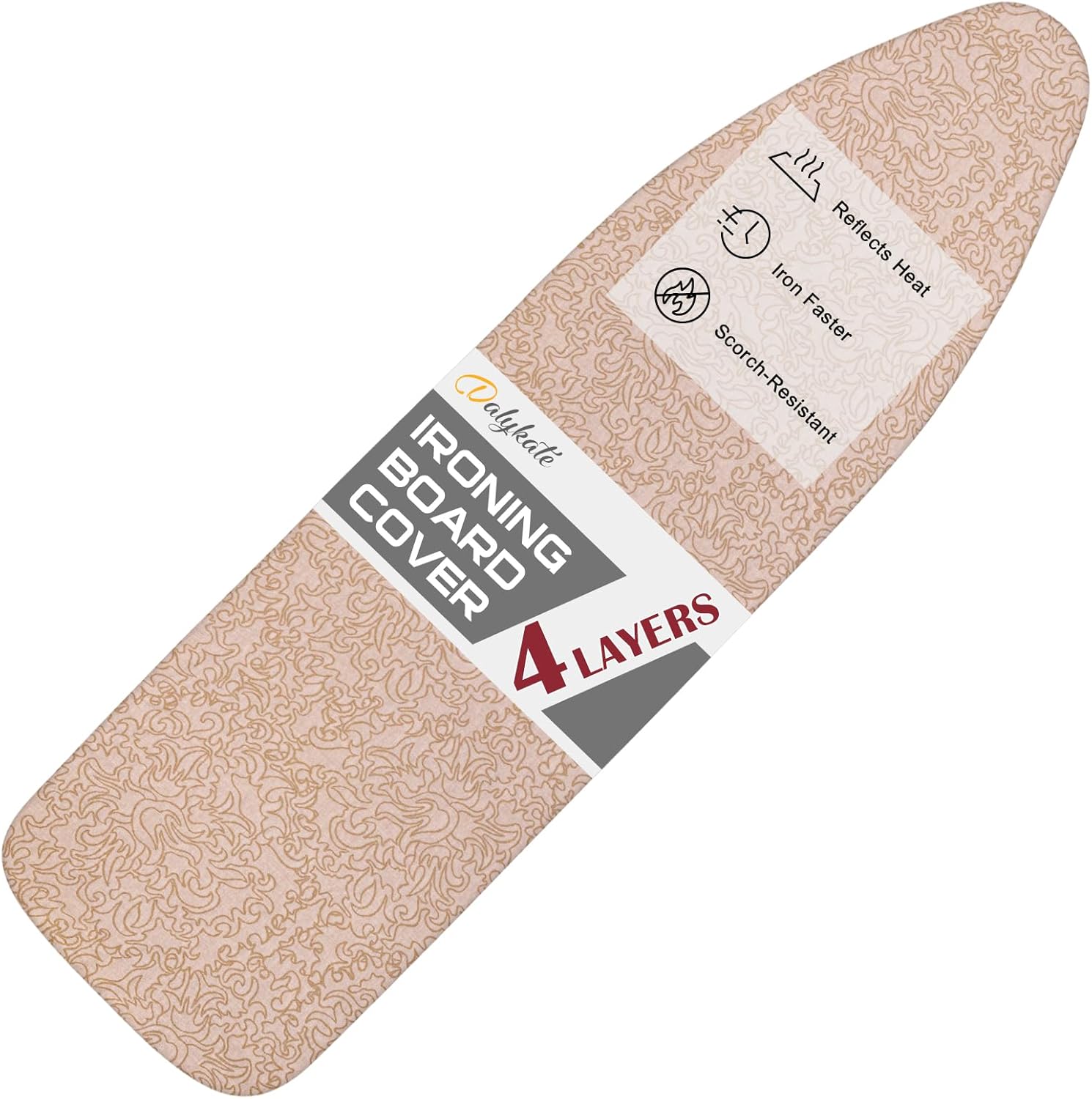 Dalykate Ironing Board Cover 21 x 57 with Scorch and Stain Resistant Thick Padding and Elasticized