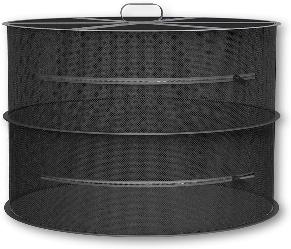 AC Infinity Herb Drying Rack, 2-Layer Hanging Mesh Net for Plants, Seeds, and Buds, 18" Diameter