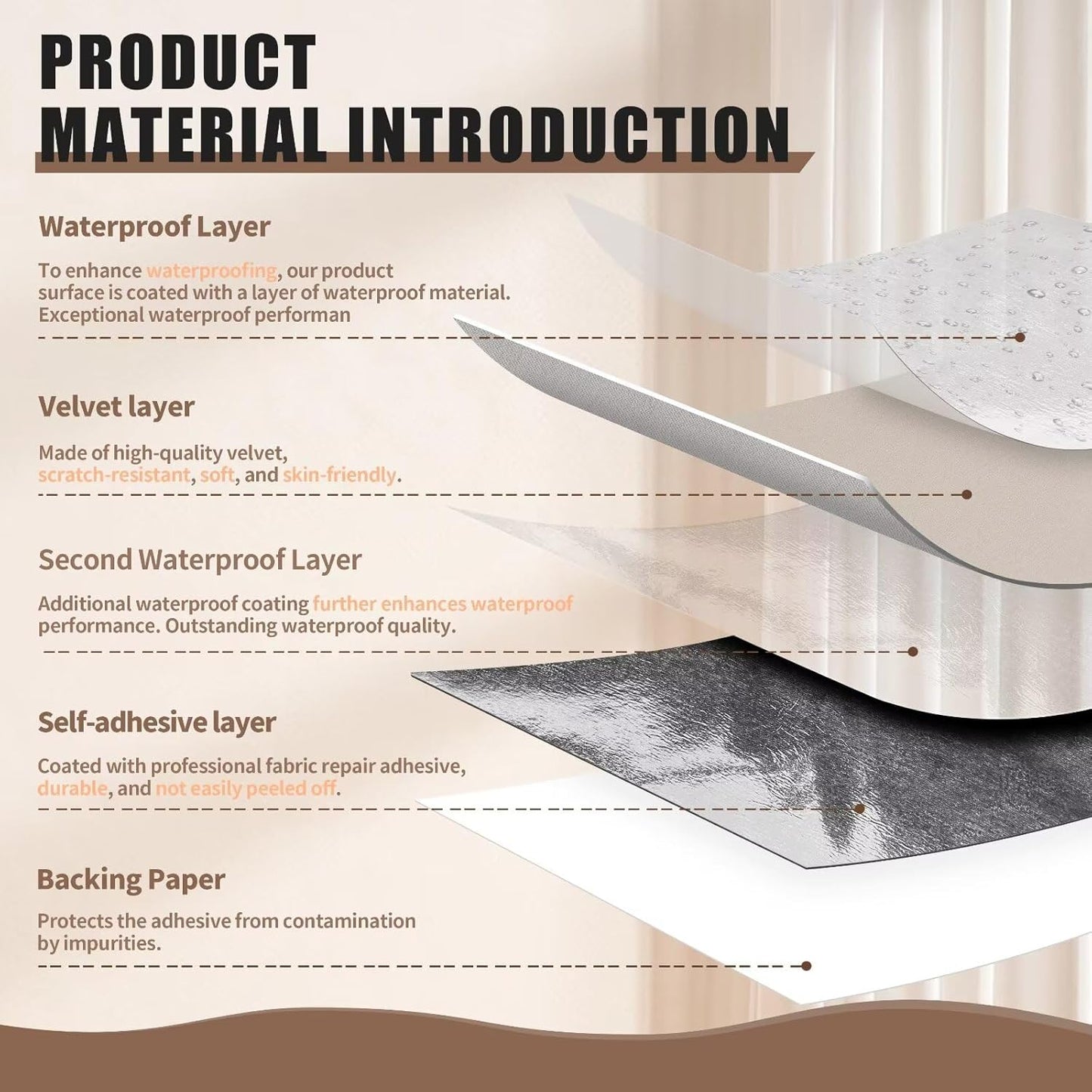 Azobur Couch Patches, Extra-Large Durable Fabric Tape, Ideal for Automotive Upholstery Repair