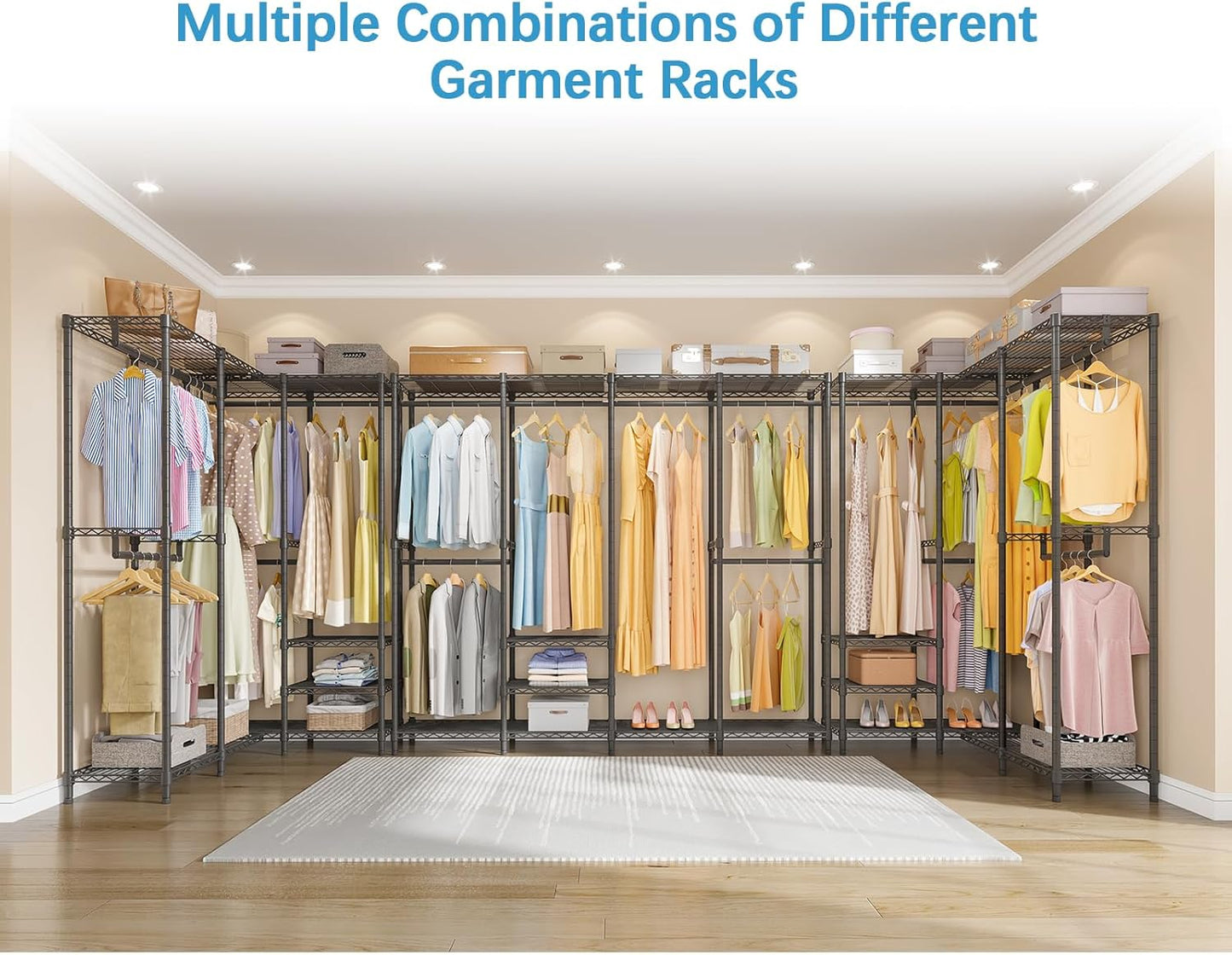 VIPEK V40 Wire Garment Rack Heavy Duty Clothes Rack for Hanging Clothes, Multi-Functional Bedroom