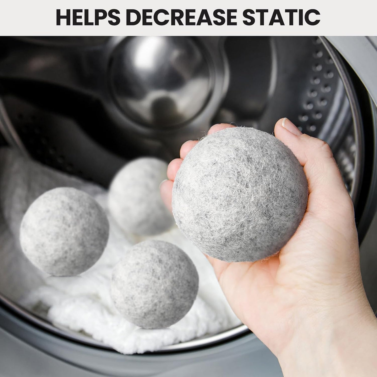 Kenning 26 Pieces Wool Dryer Balls Set, 24 Reusable Dryer Balls with 2 Muslin Bags Fabric Softener