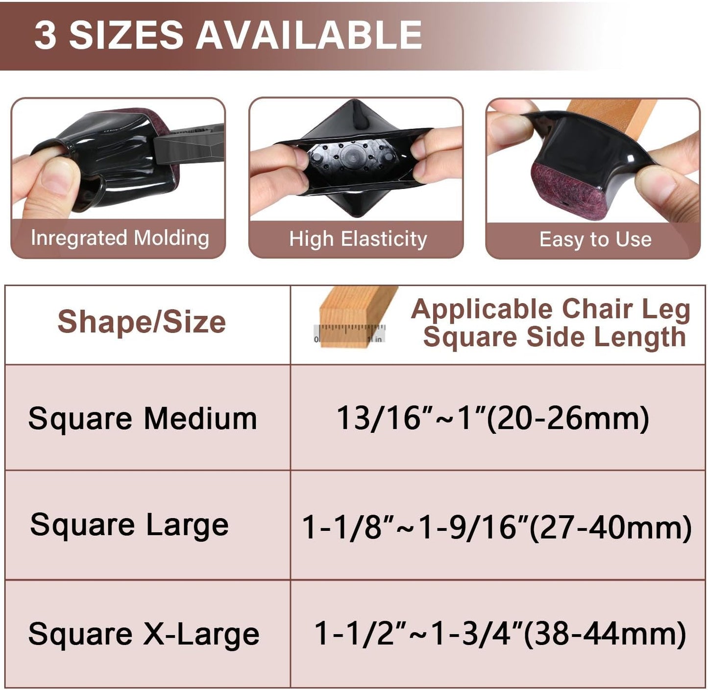 Chair Leg Floor Protectors Chair Leg Protectors for Hardwood Floors Silicone Caps Felt Strengthen