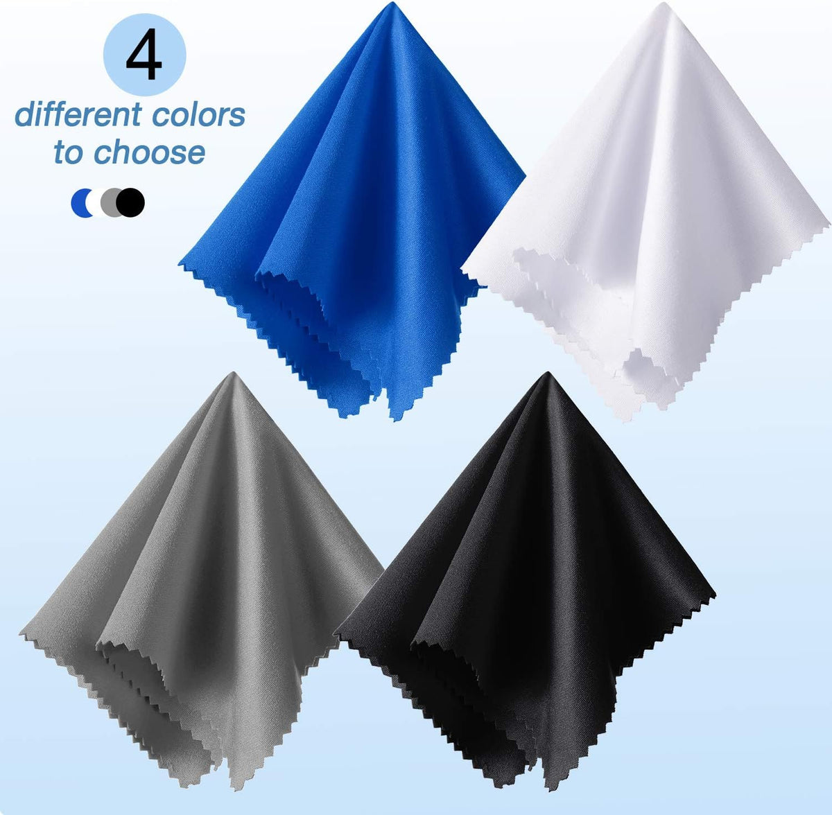 Frienda 12 Pack Large Microfiber Glass Cleaning Cloths 12 x 12 Inch Oversized Eyeglass Sunglasses