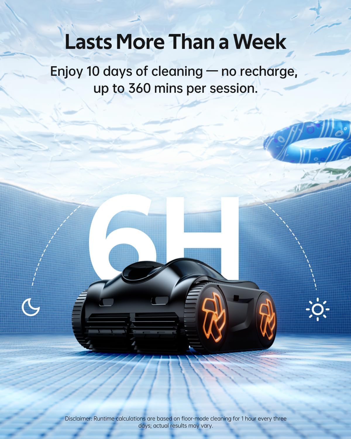 (2025 Upgrade) iGarden Pool Cleaner K60, 6H Cordless Robotic Pool Vacuum for Inground & Above