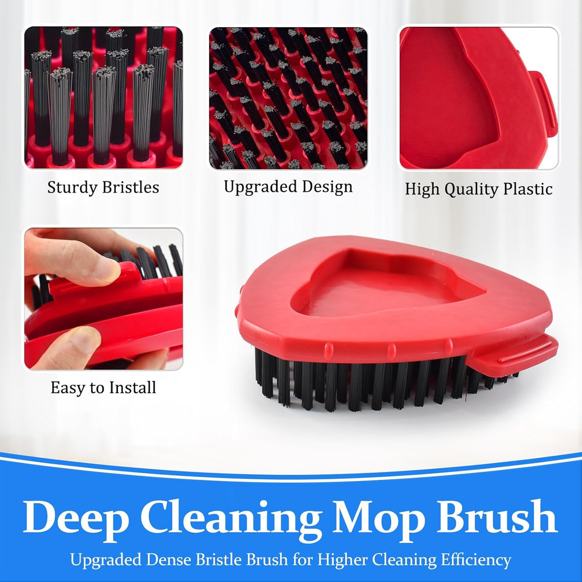 Mop Handle for Ocedar, Spin Mop Handle Replacement for O Cedar, 4 Section 30" to 58" Mop Handles
