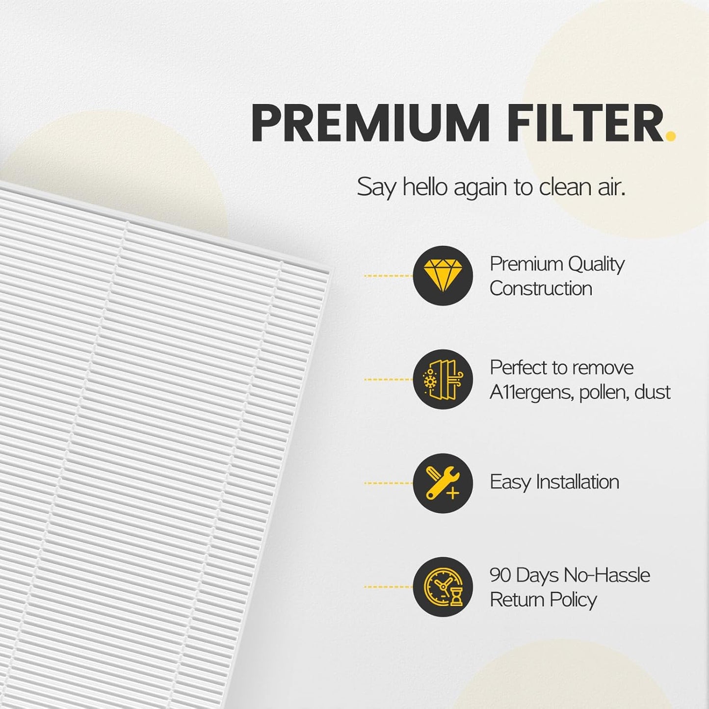 HPA300 HEPA Filter Replacement Compatible with Honeywell Air Purifier HPA300 Series, HPA300