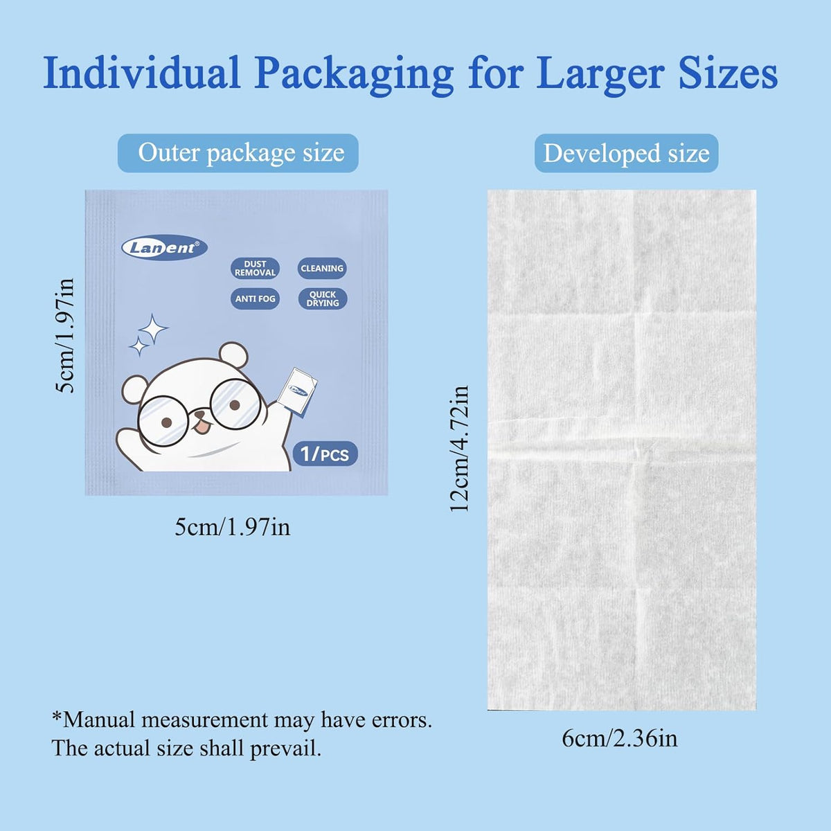 （200 PCS) Anti-Fog Lens Wipes Pre-Moistened Anti-Fog Wipes| Glasses Cleaner Safely Cleans Glasses
