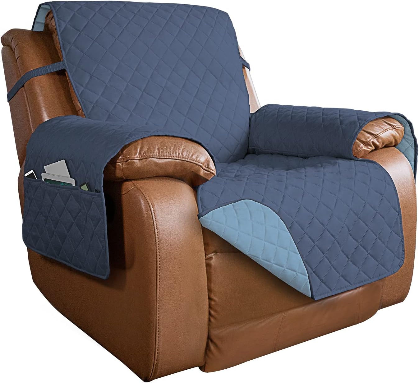 PureFit Reversible Quilted Sofa Cover, Water Resistant Slipcover Furniture Protector, Washable